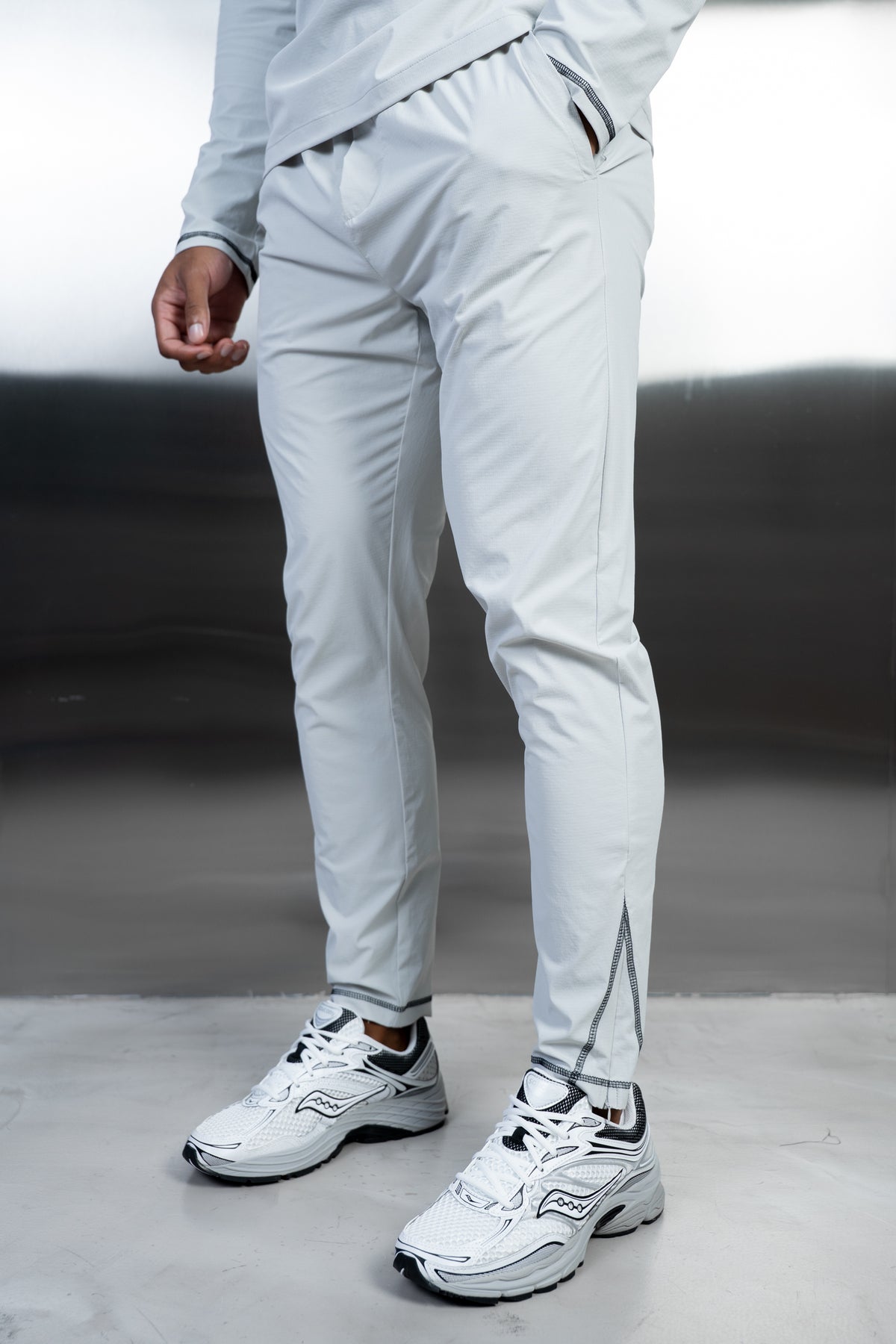 Contrast Stitch Technical Pant - Grey