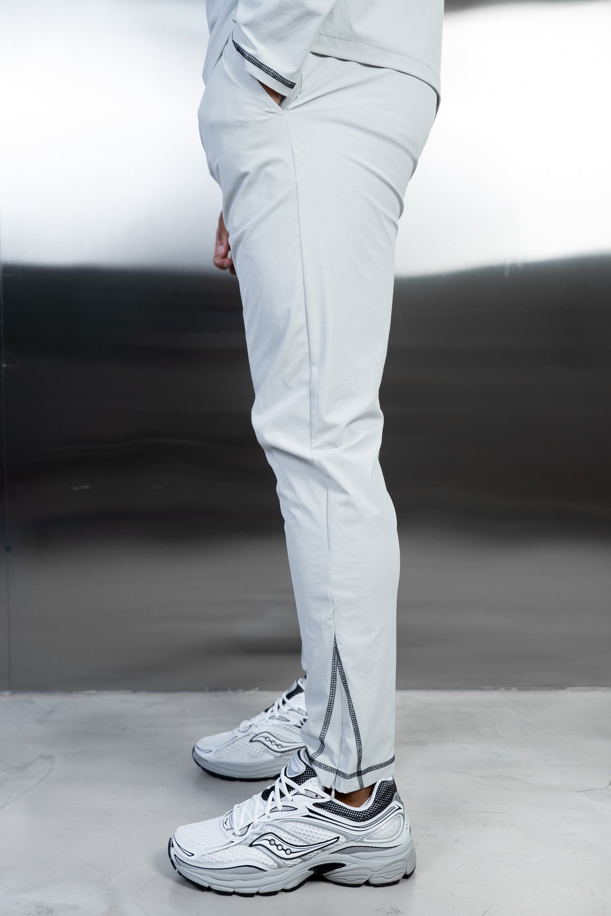 Contrast Stitch Technical Pant - Grey