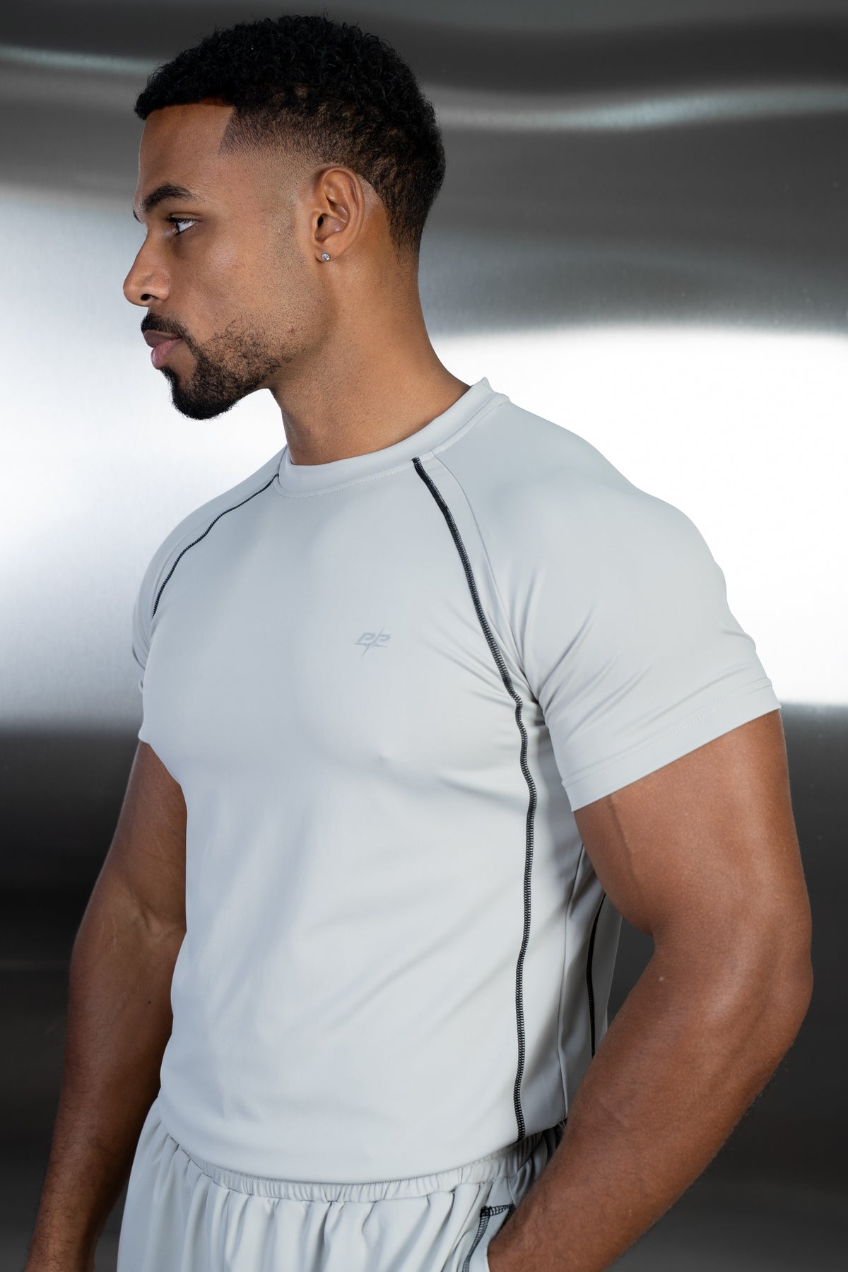 Contrast Stitch Training T-Shirt - Grey