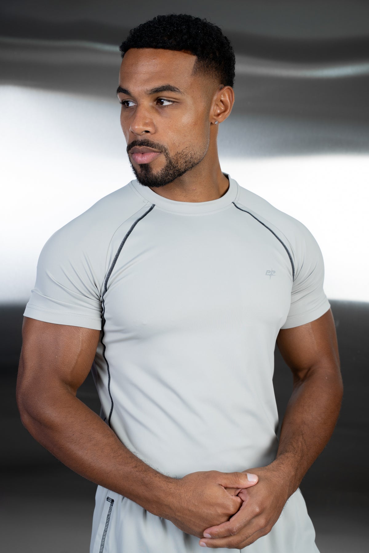 Contrast Stitch Training T-Shirt - Grey