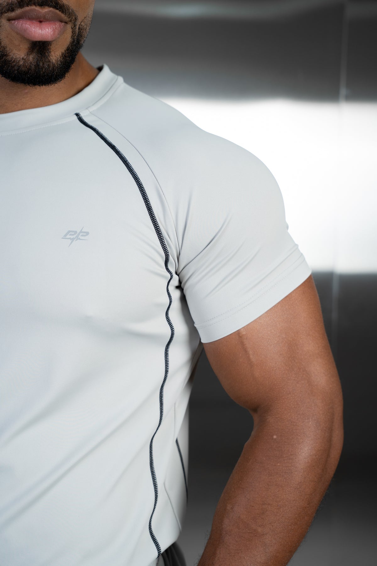 Contrast Stitch Training T-Shirt - Grey