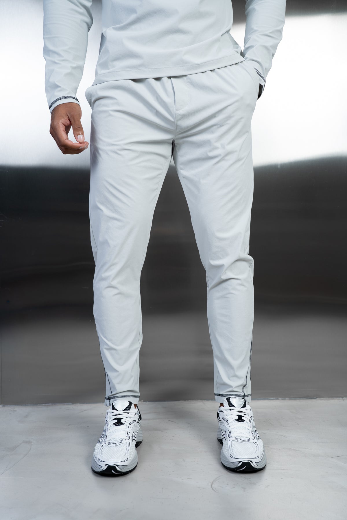 Contrast Stitch Technical Pant - Grey