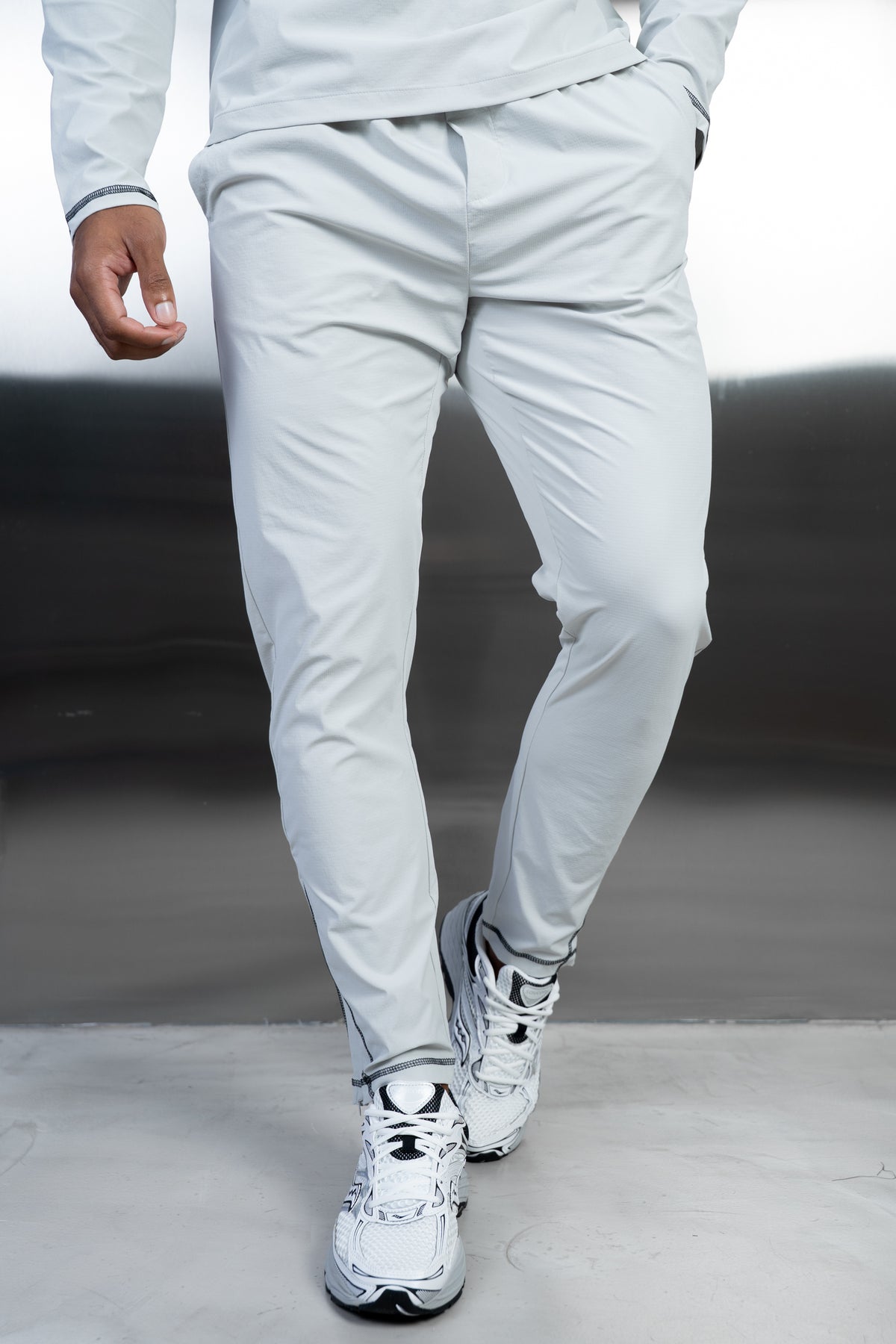 Contrast Stitch Technical Pant - Grey