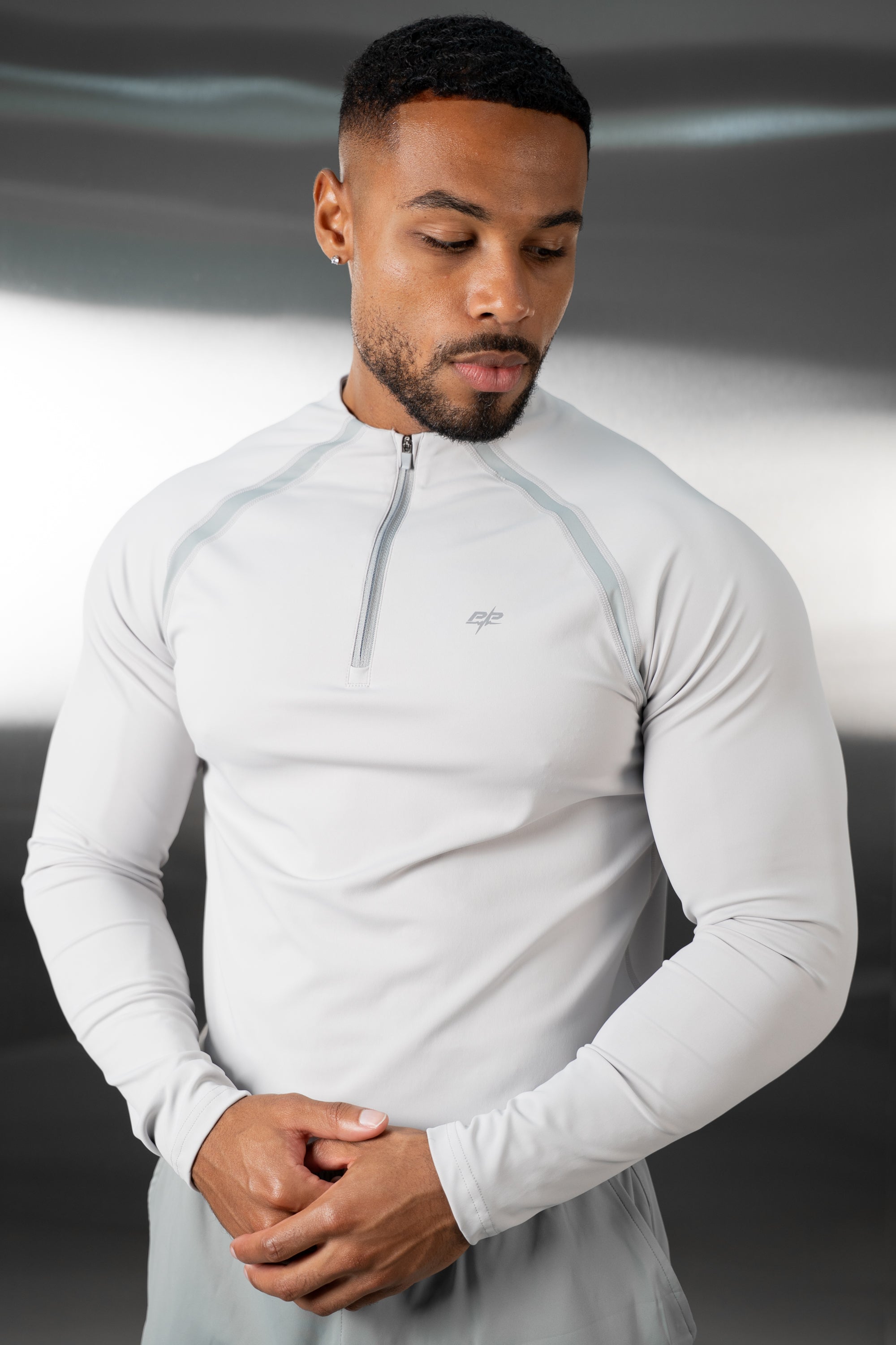 Vector Training Collarless Quarter Zip - Grey