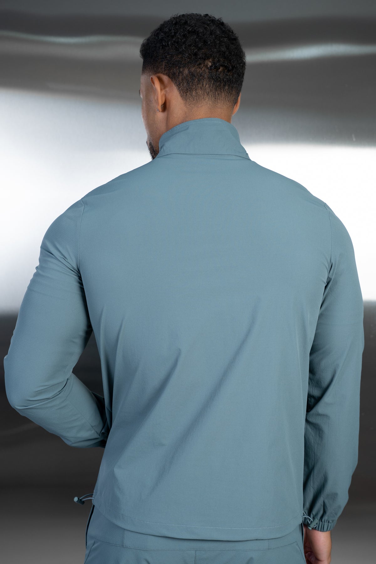 Destruct Track Quarter Zip Windbreaker - Teal
