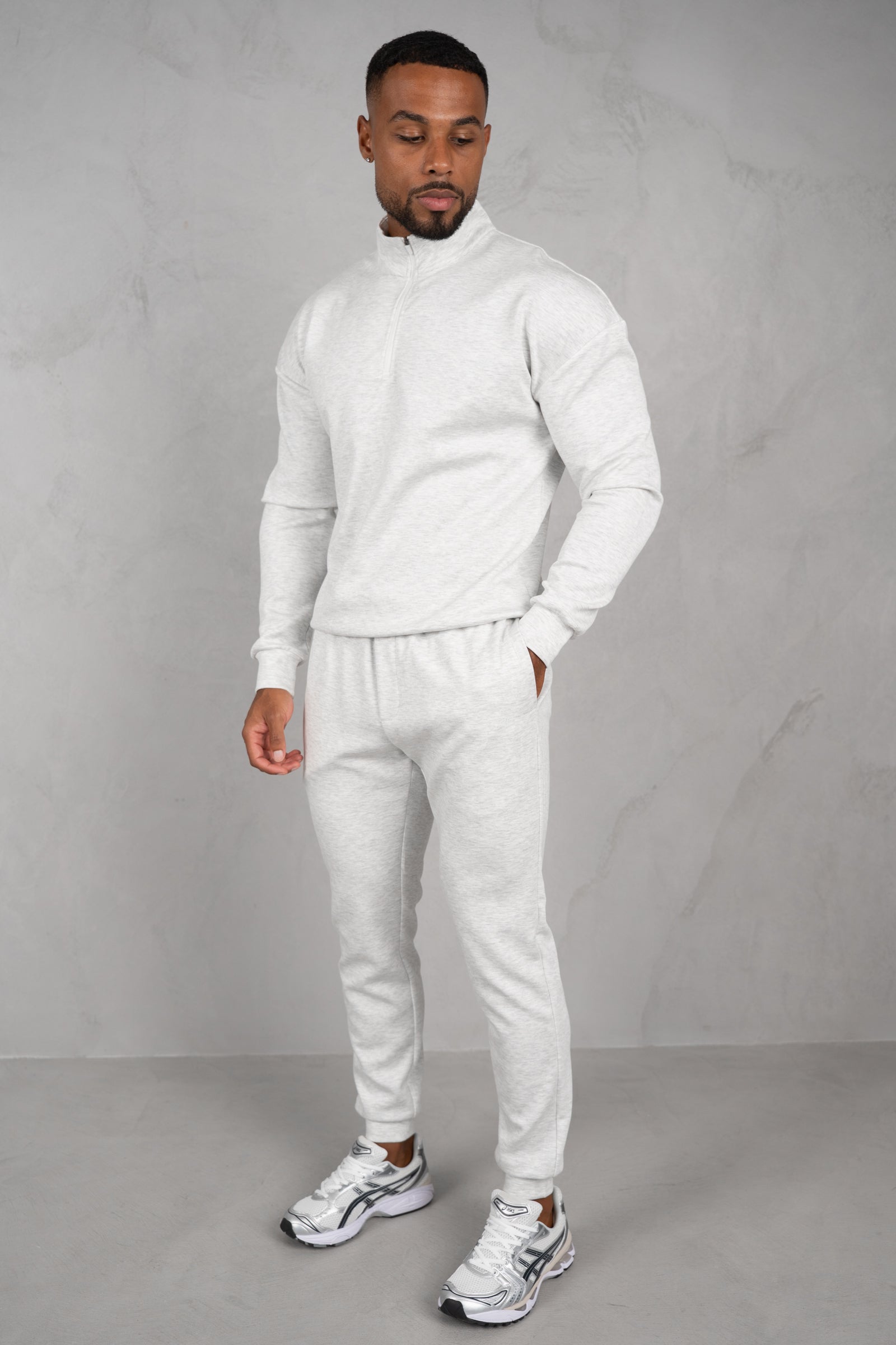 Phase Scuba Quarter Zip - Grey Marl