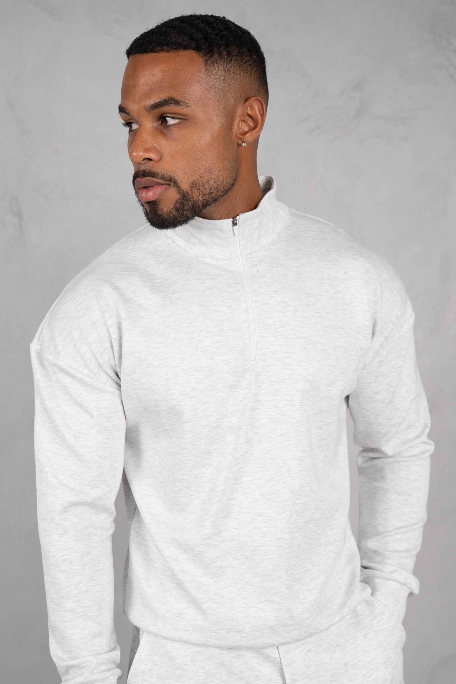 Phase Scuba Quarter Zip - Grey Marl
