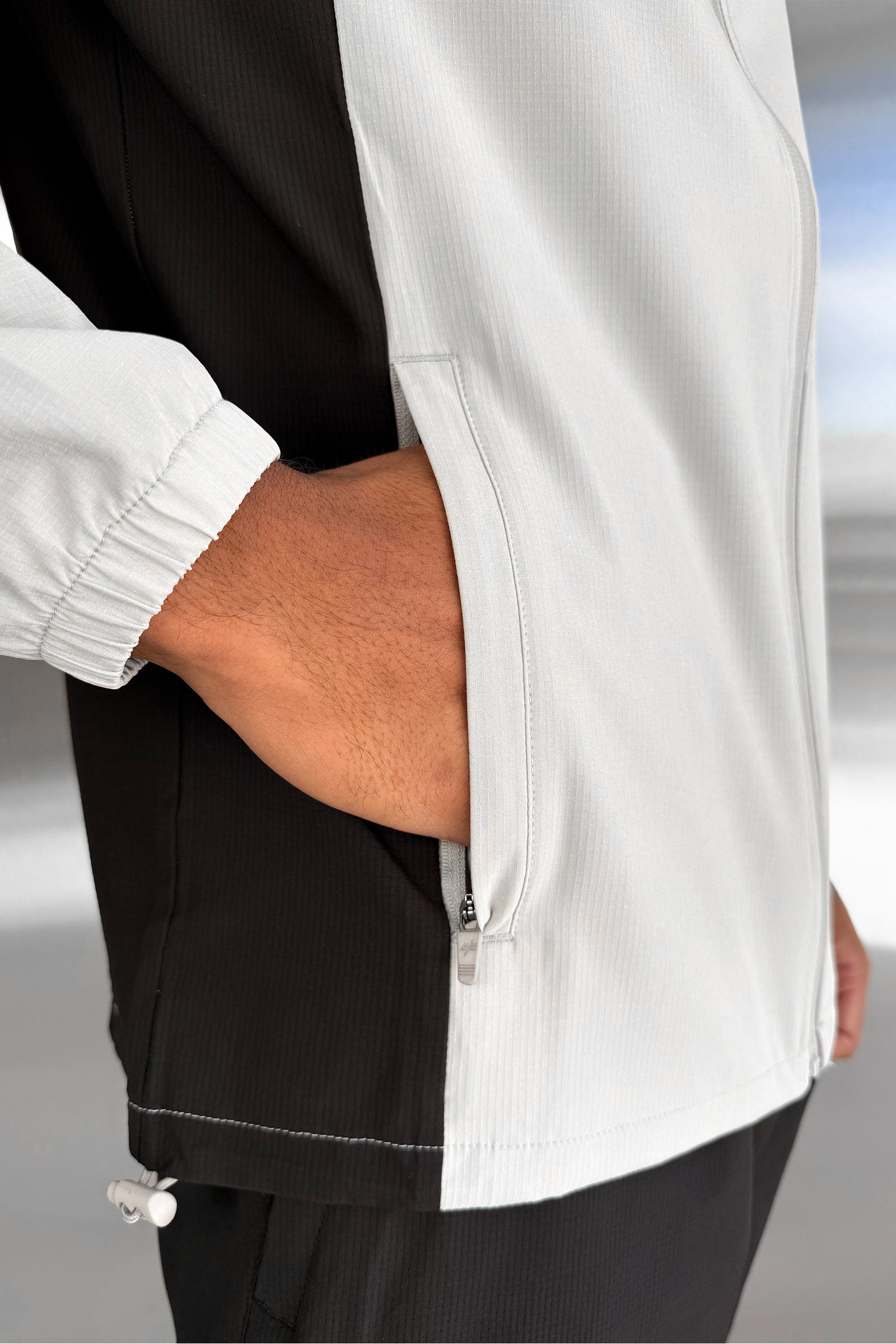 Synergy Technical Windbreaker Jacket - Grey/Black