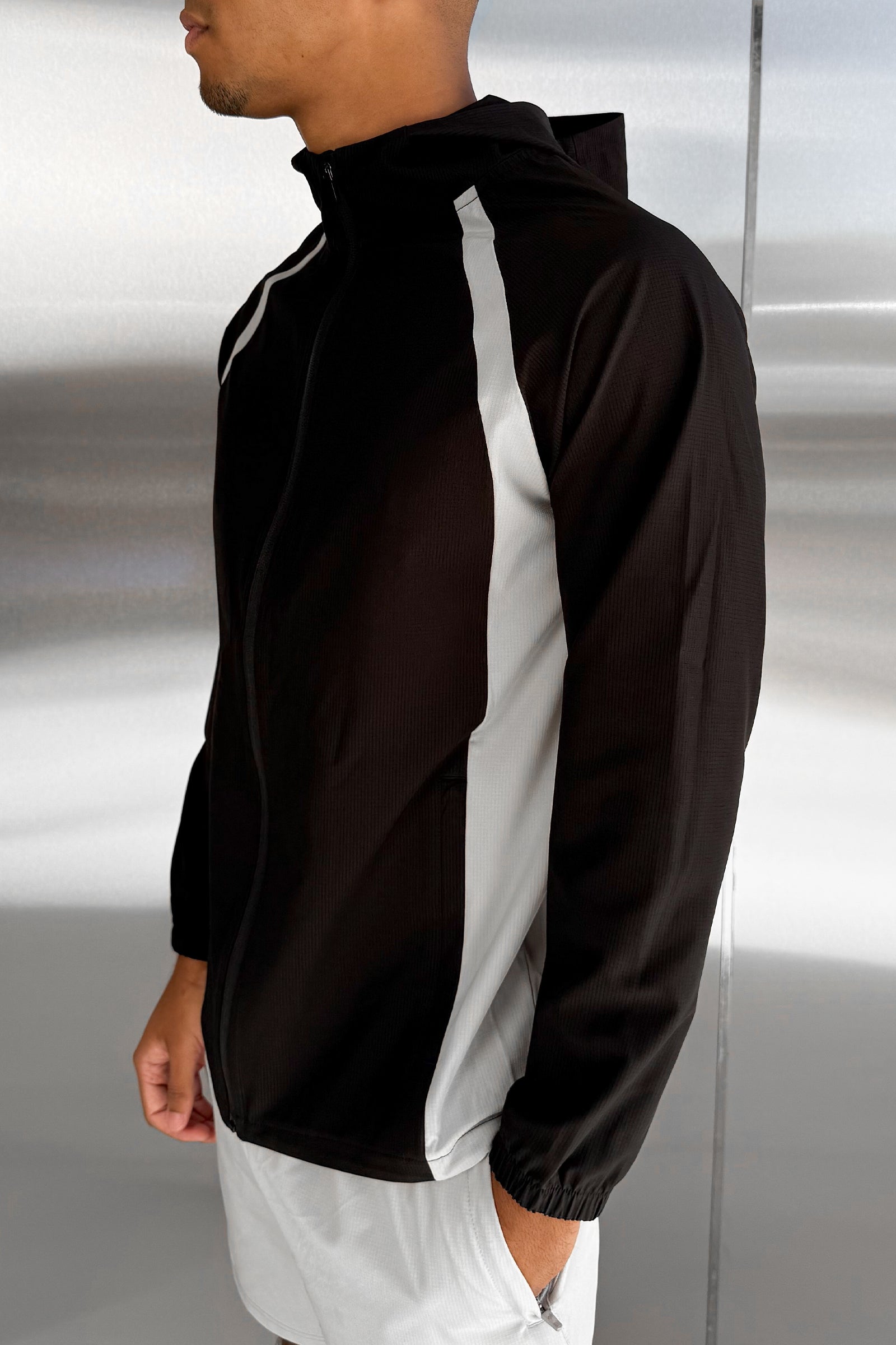 Synergy Technical Windbreaker Jacket - Black/Grey