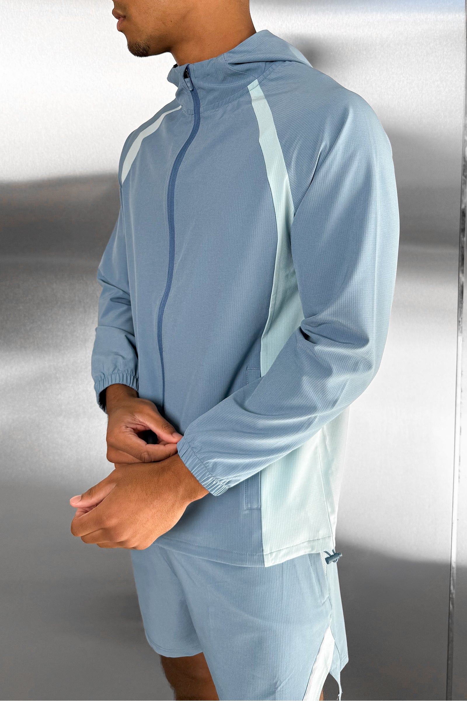 Synergy Technical Windbreaker Jacket - Pale Blue