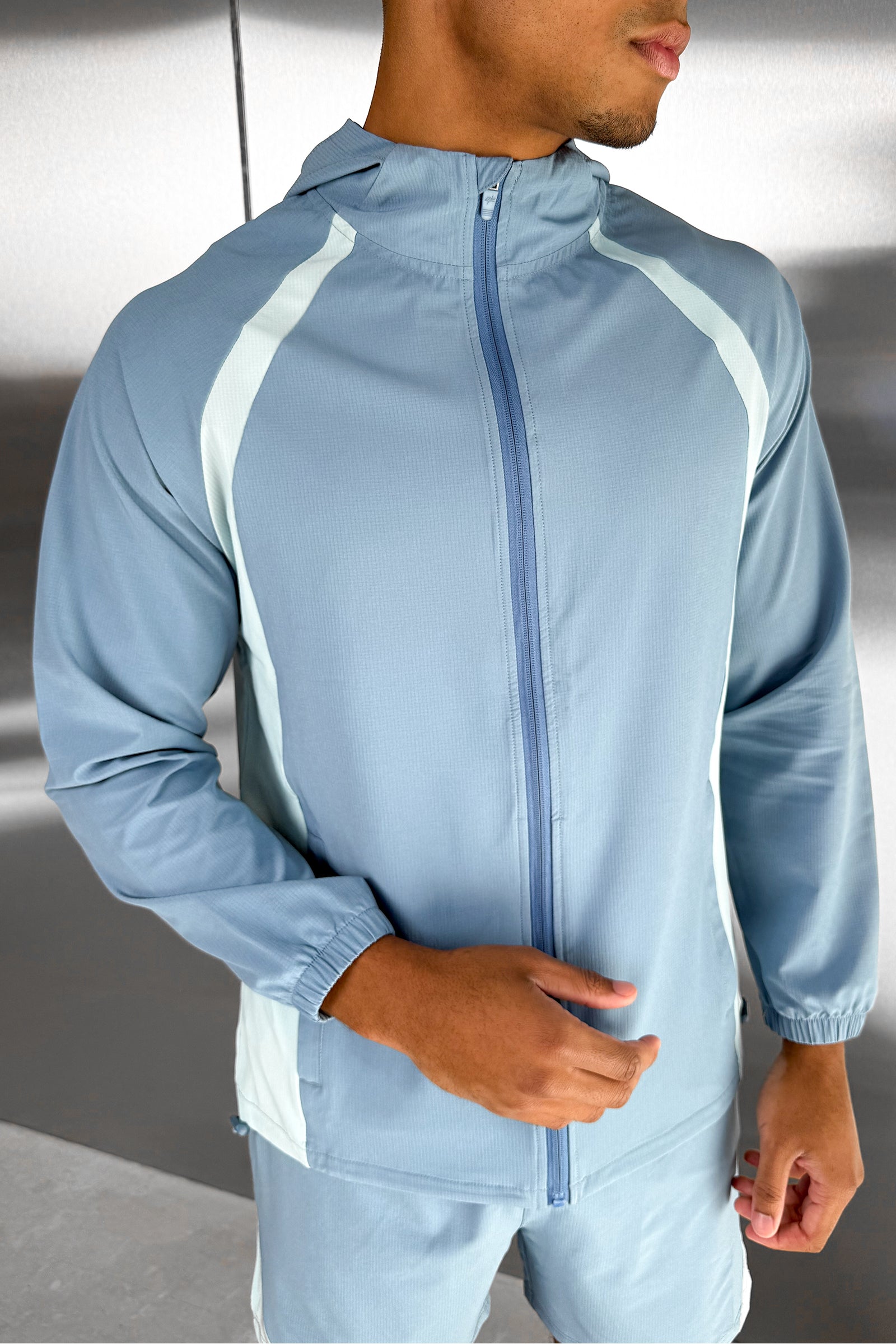 Synergy Technical Windbreaker Jacket - Pale Blue