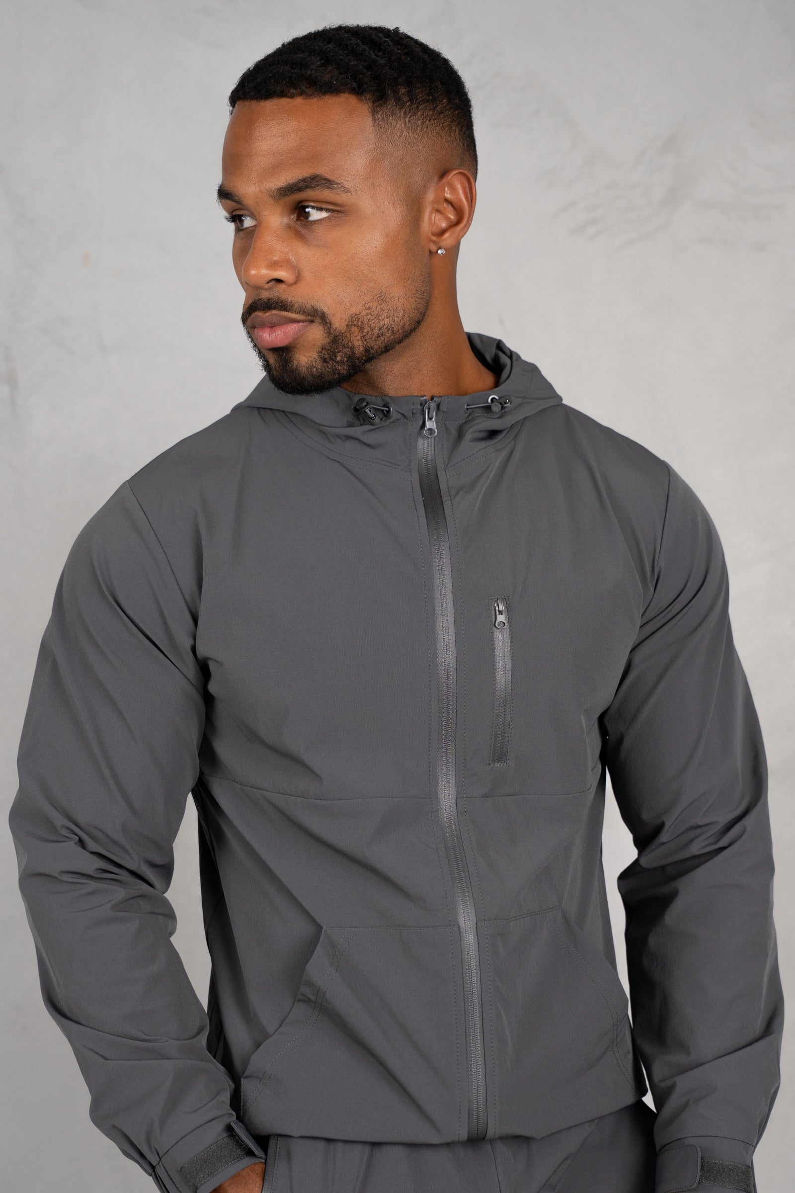 Pulse Windbreaker Jacket - Charcoal