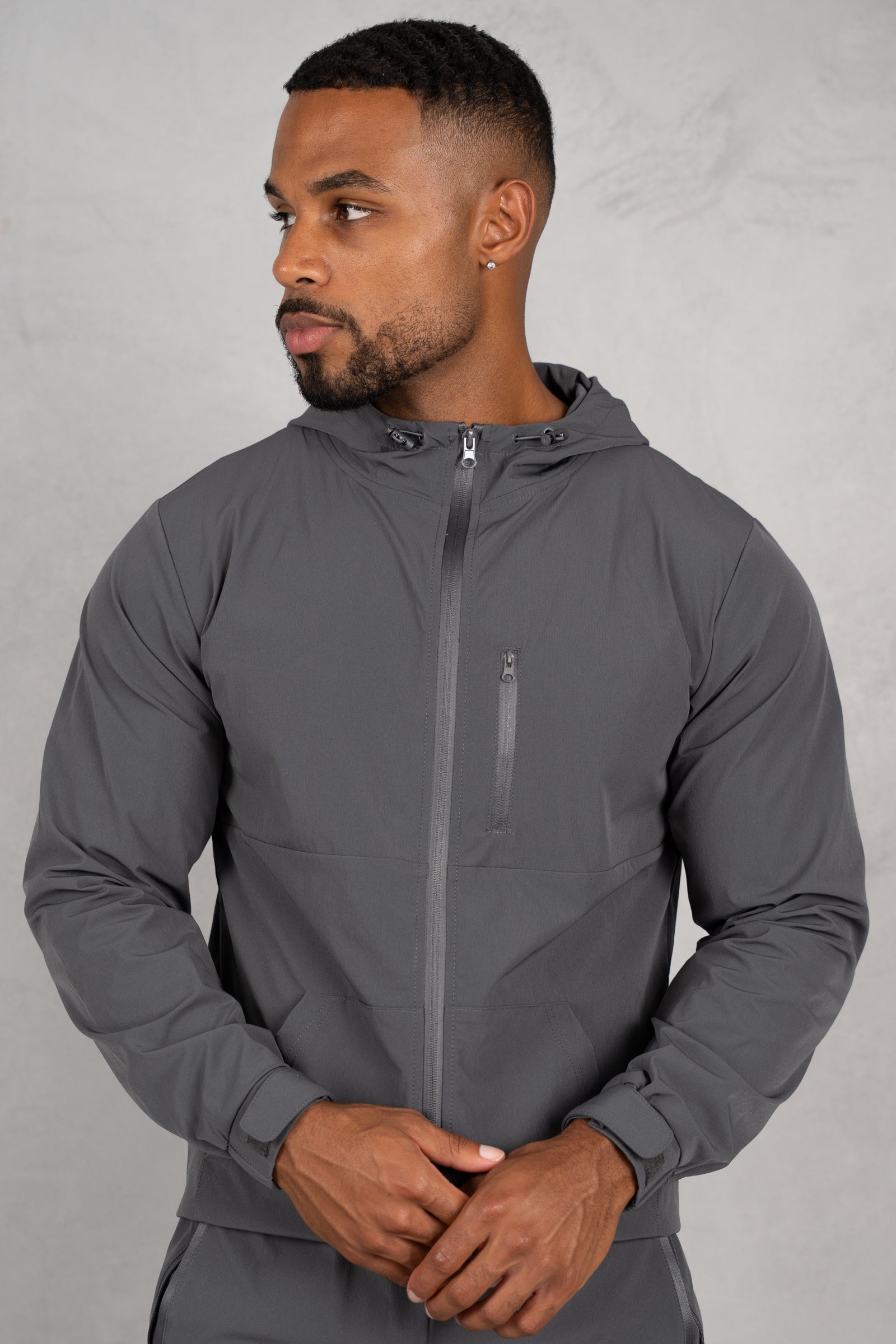 Pulse Windbreaker Jacket - Charcoal