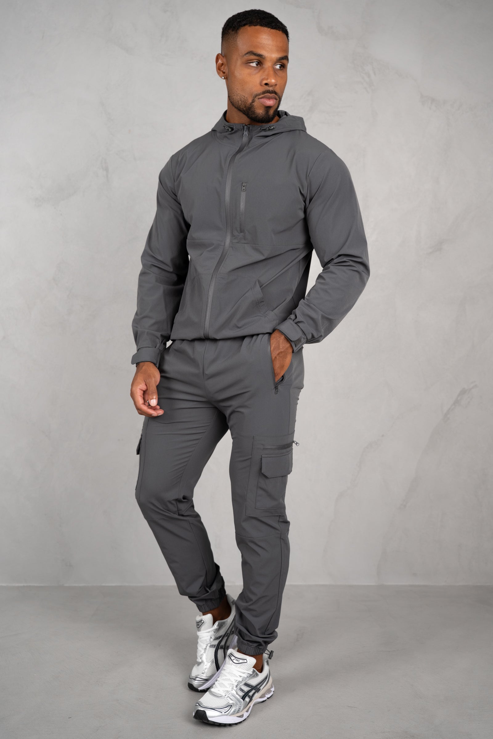 Pulse Windbreaker Jacket - Charcoal