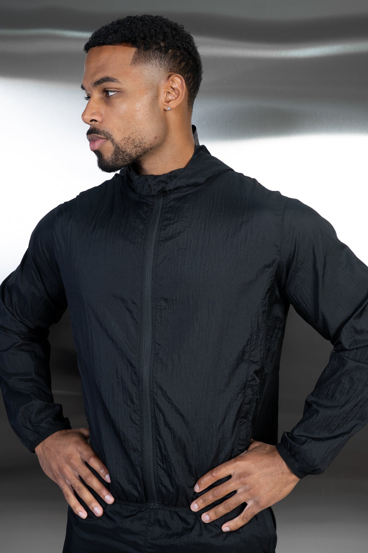 Stride Translucent Windbreaker - Black