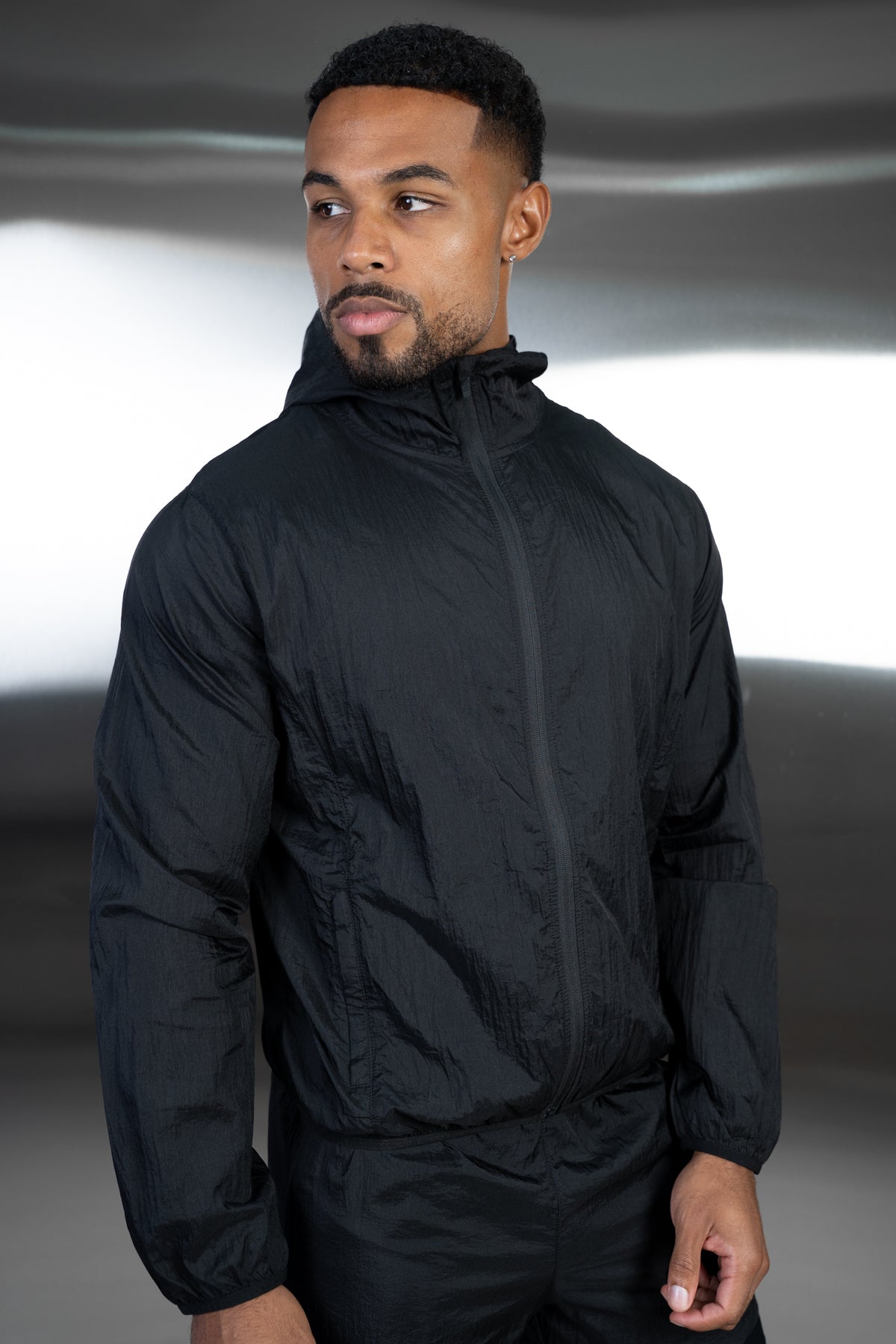 Stride Translucent Windbreaker - Black