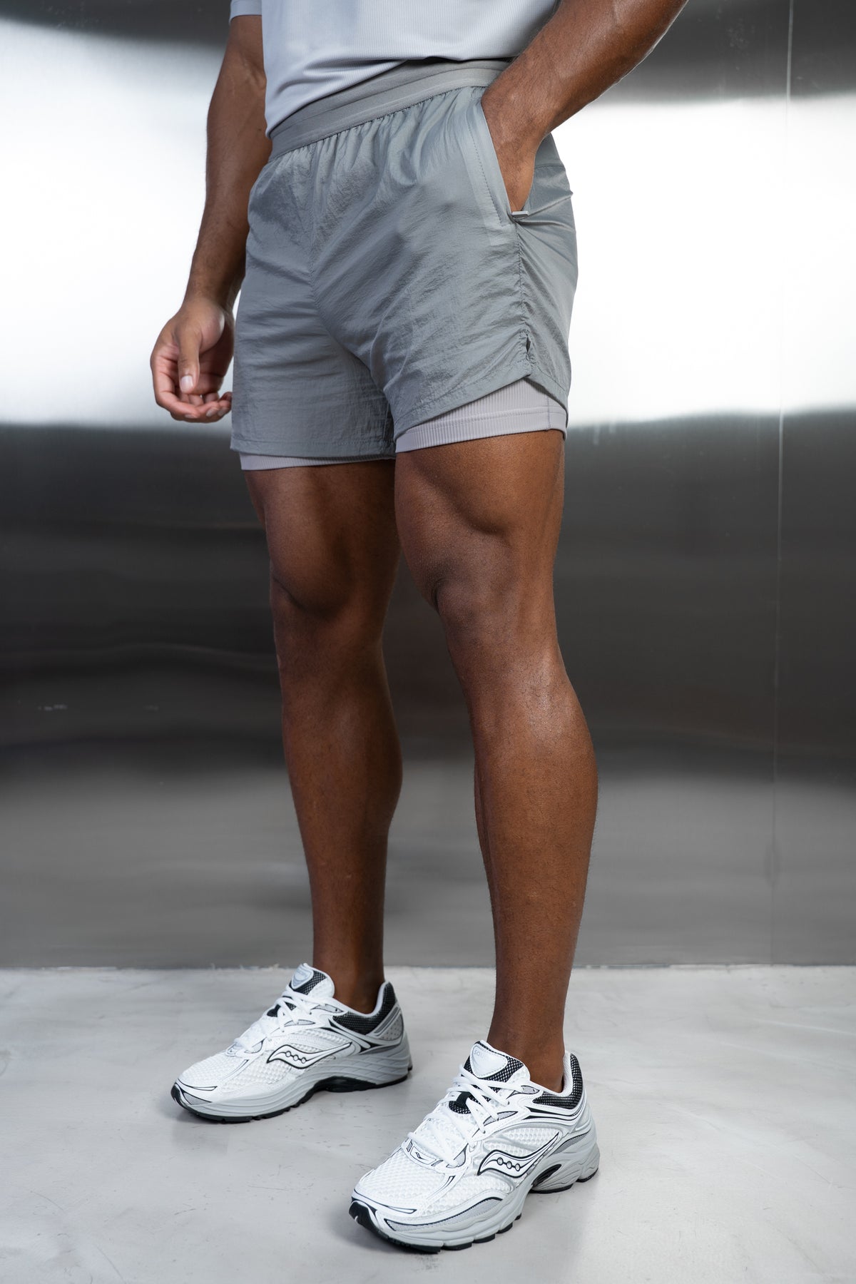 Stride 2-IN-1 Translucent Short - Grey