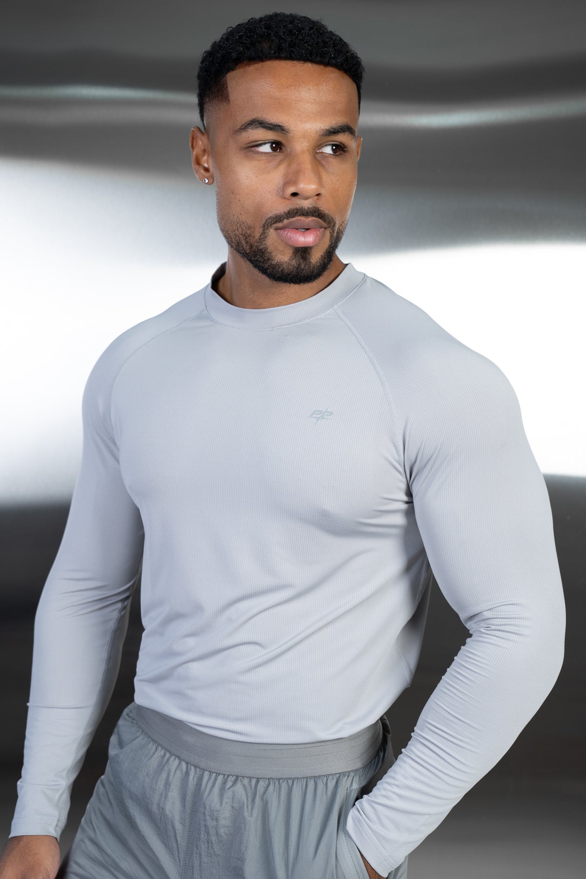 Stride Long Sleeve Training T-Shirt - Grey
