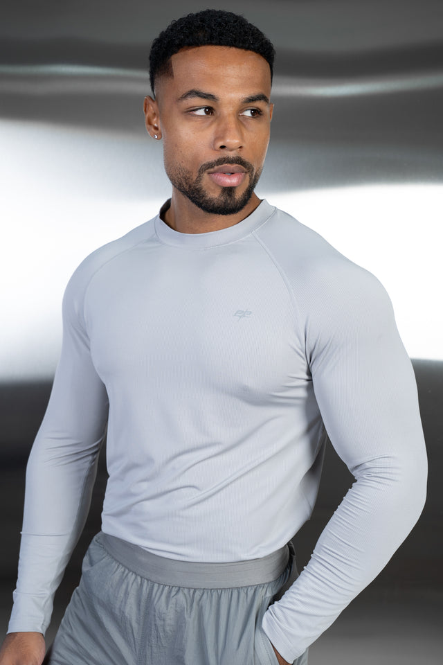 Stride Long Sleeve Training T-Shirt - Grey