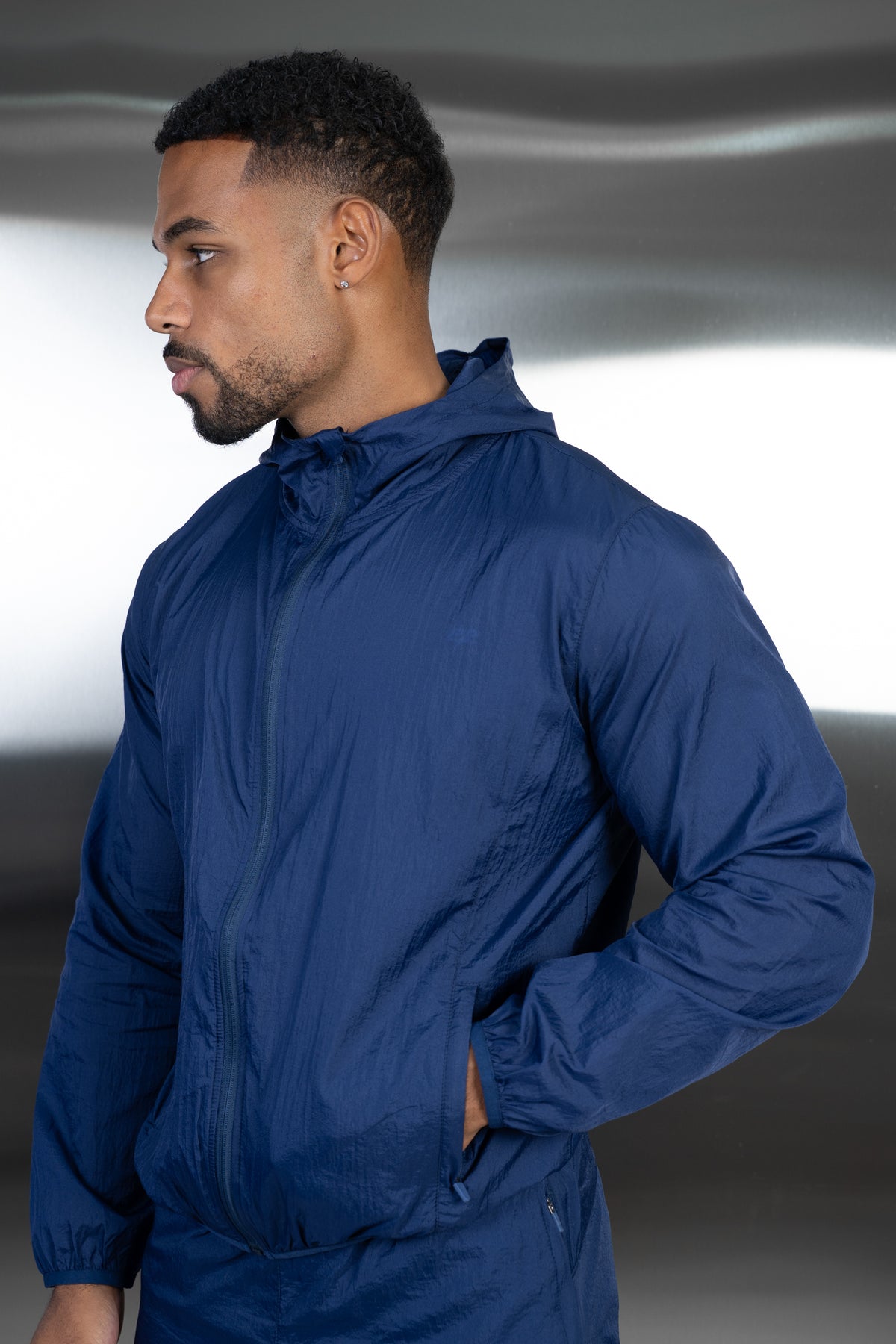 Stride Translucent Windbreaker - Navy