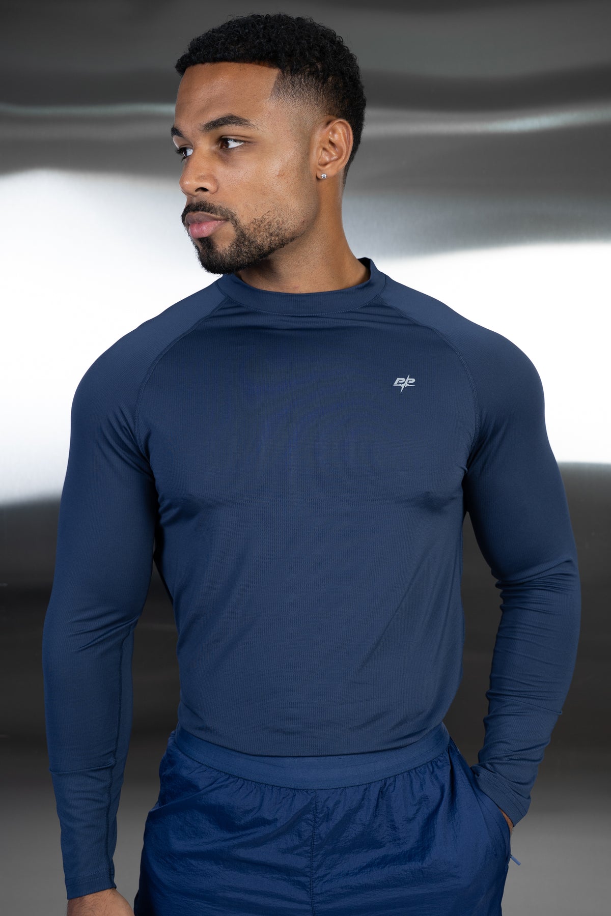 Stride Long Sleeve Training T-Shirt - Navy