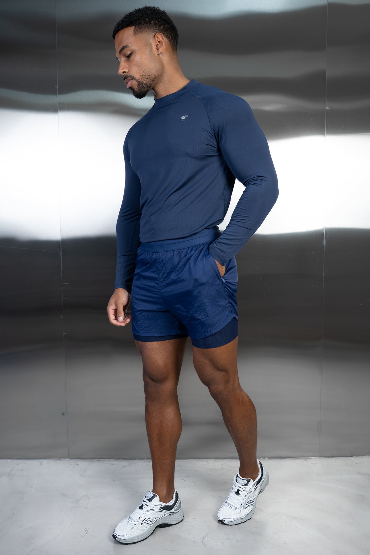 Stride Long Sleeve Training T-Shirt - Navy