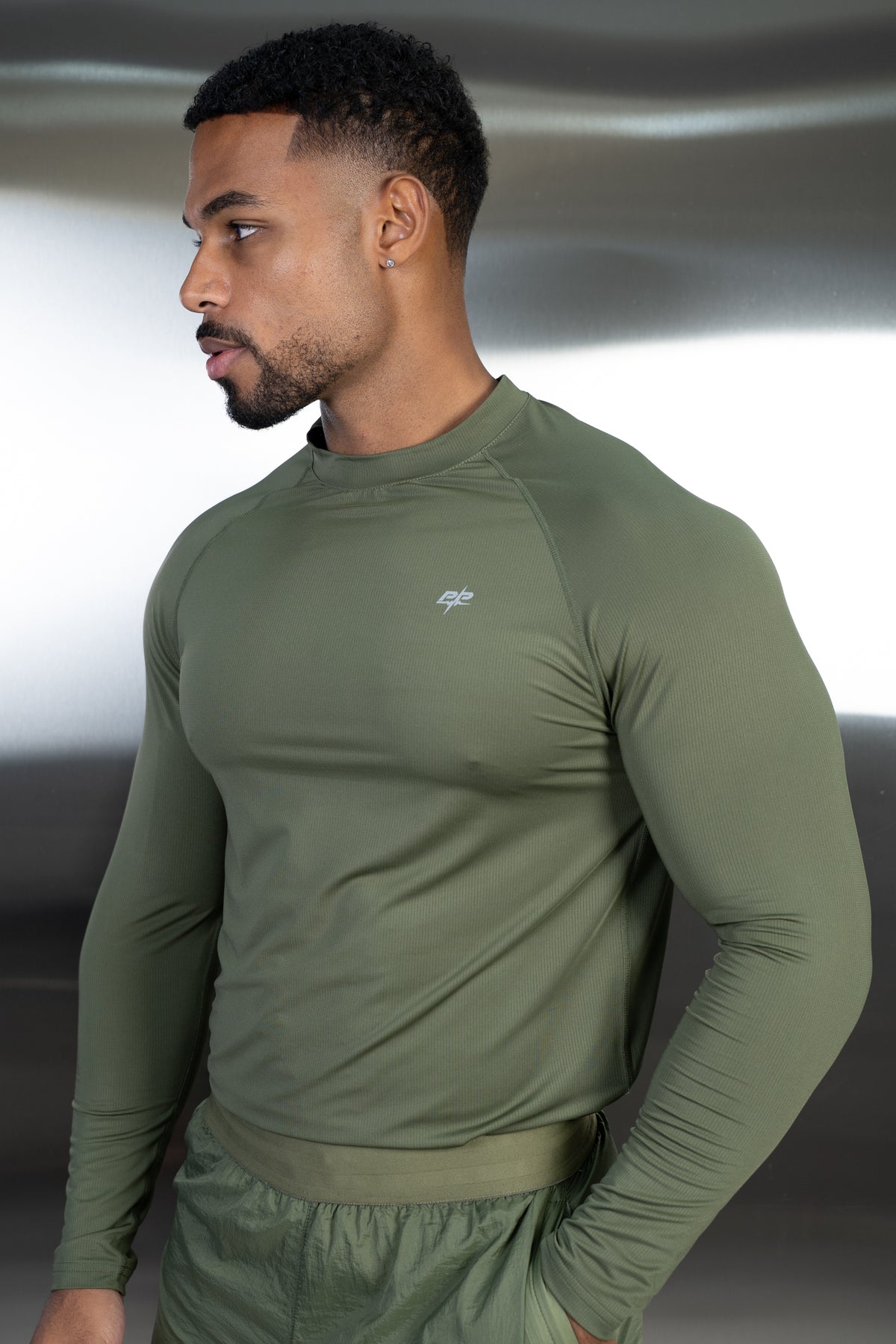 Stride Long Sleeve Training T-Shirt - Olive
