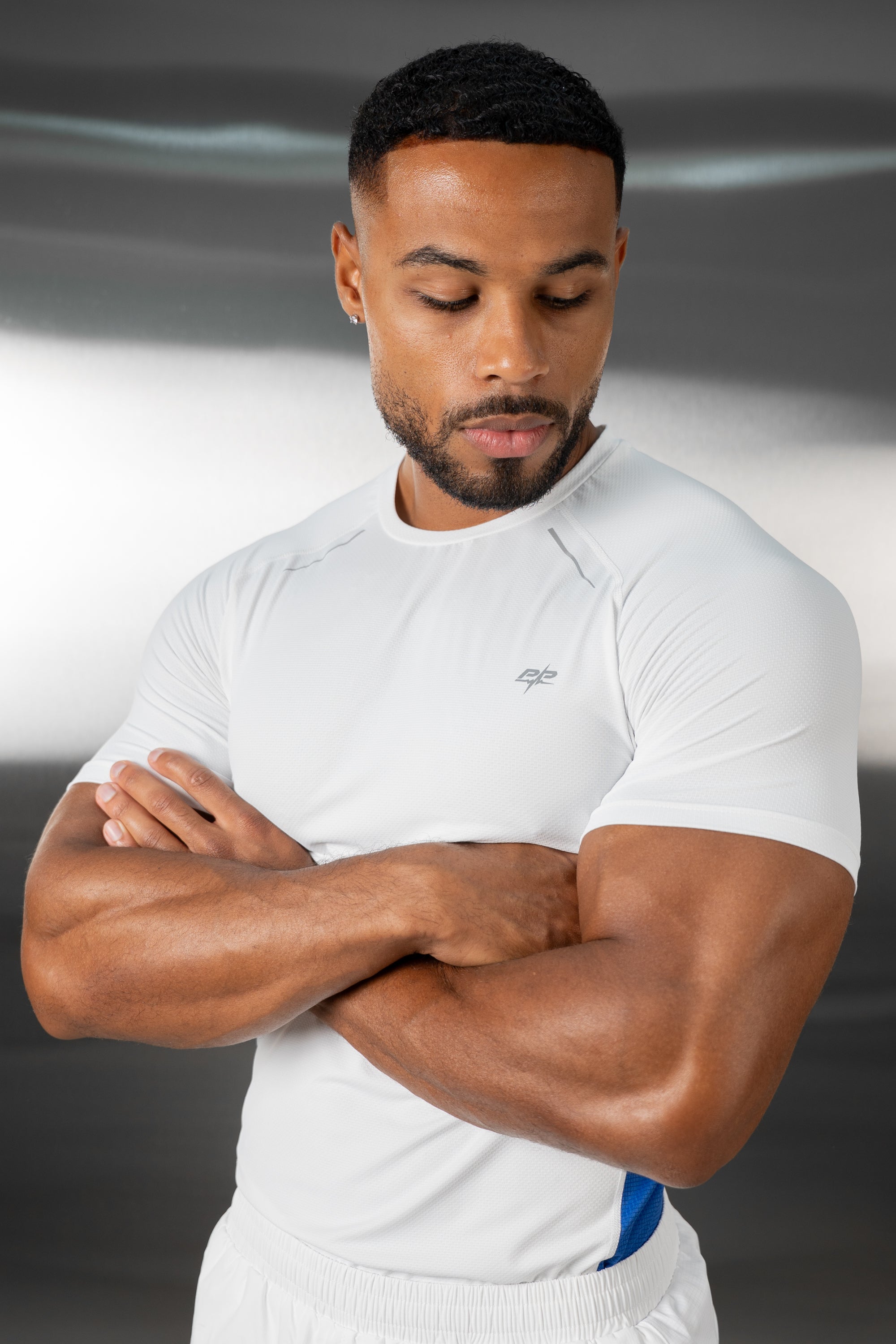 Synergy Training T-Shirt - White/Royal Blue