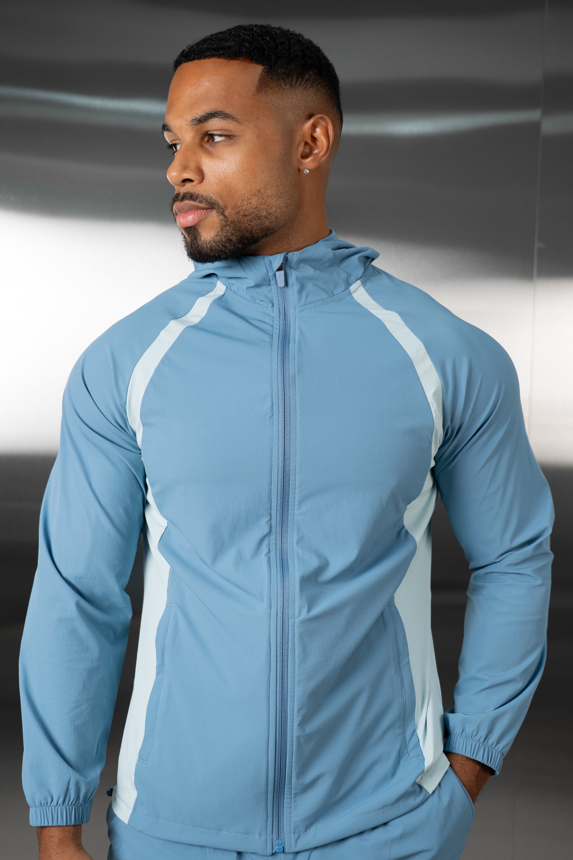 Synergy Technical Windbreaker Jacket - Pale Blue