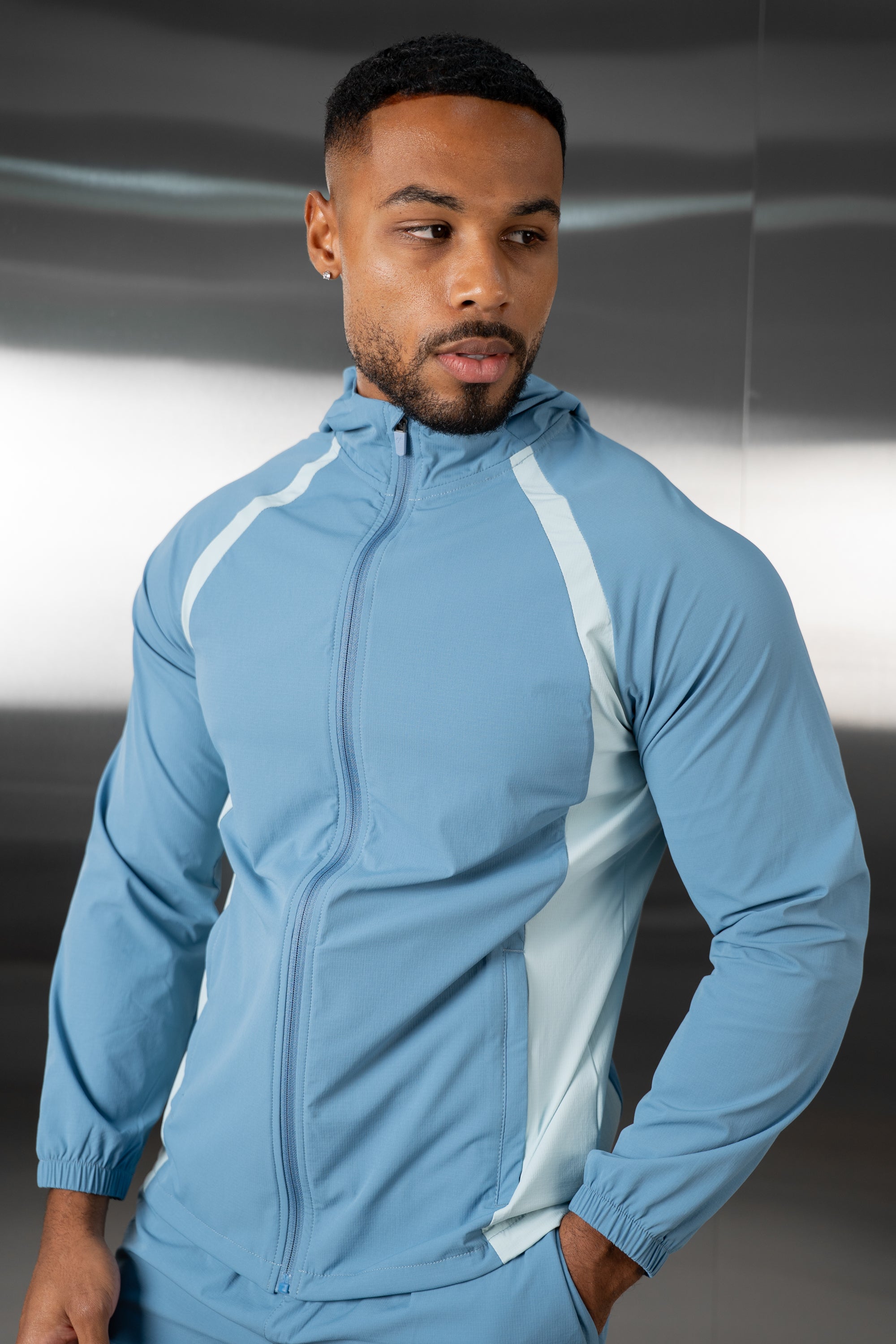 Synergy Technical Windbreaker Jacket - Pale Blue