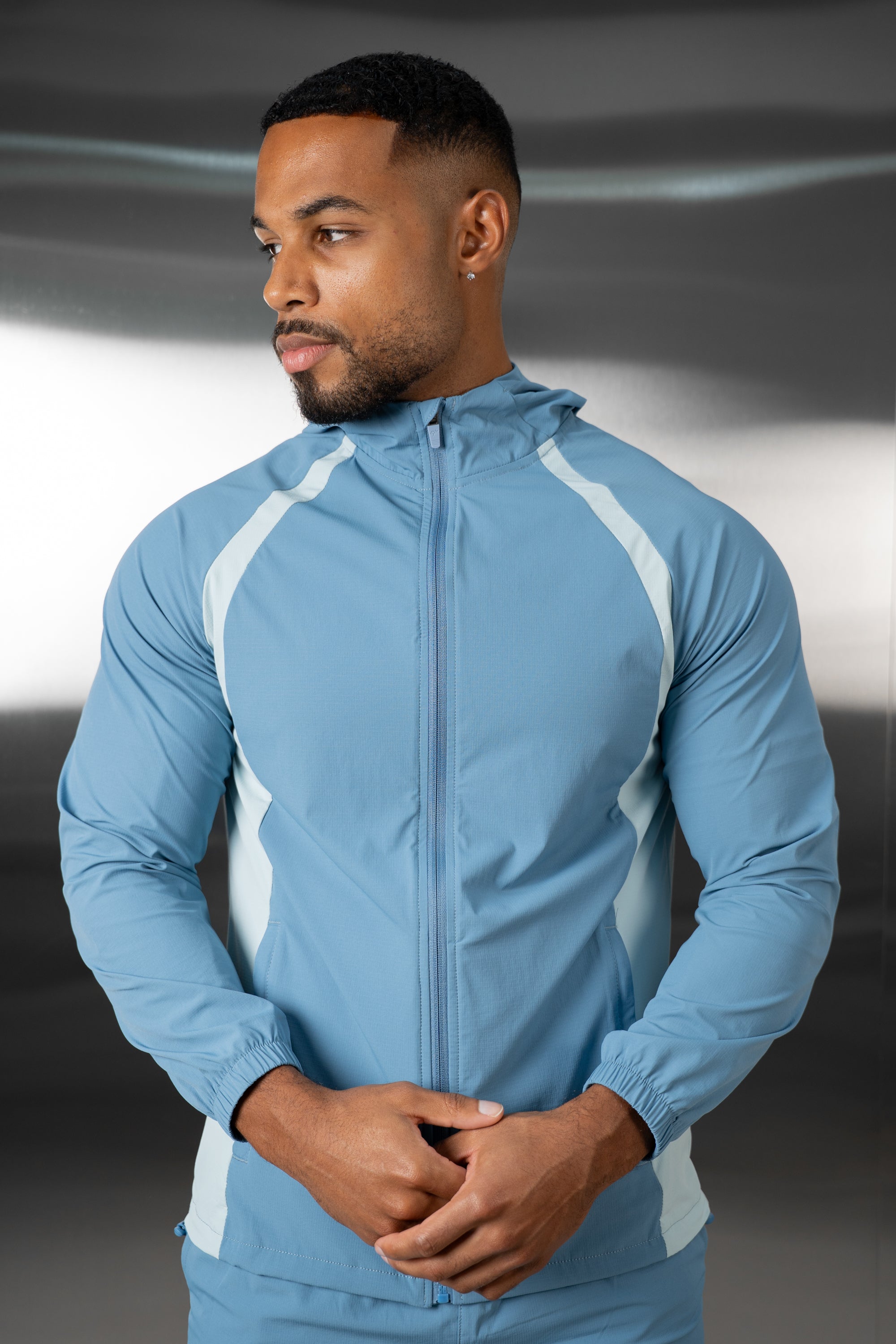 Synergy Technical Windbreaker Jacket - Pale Blue