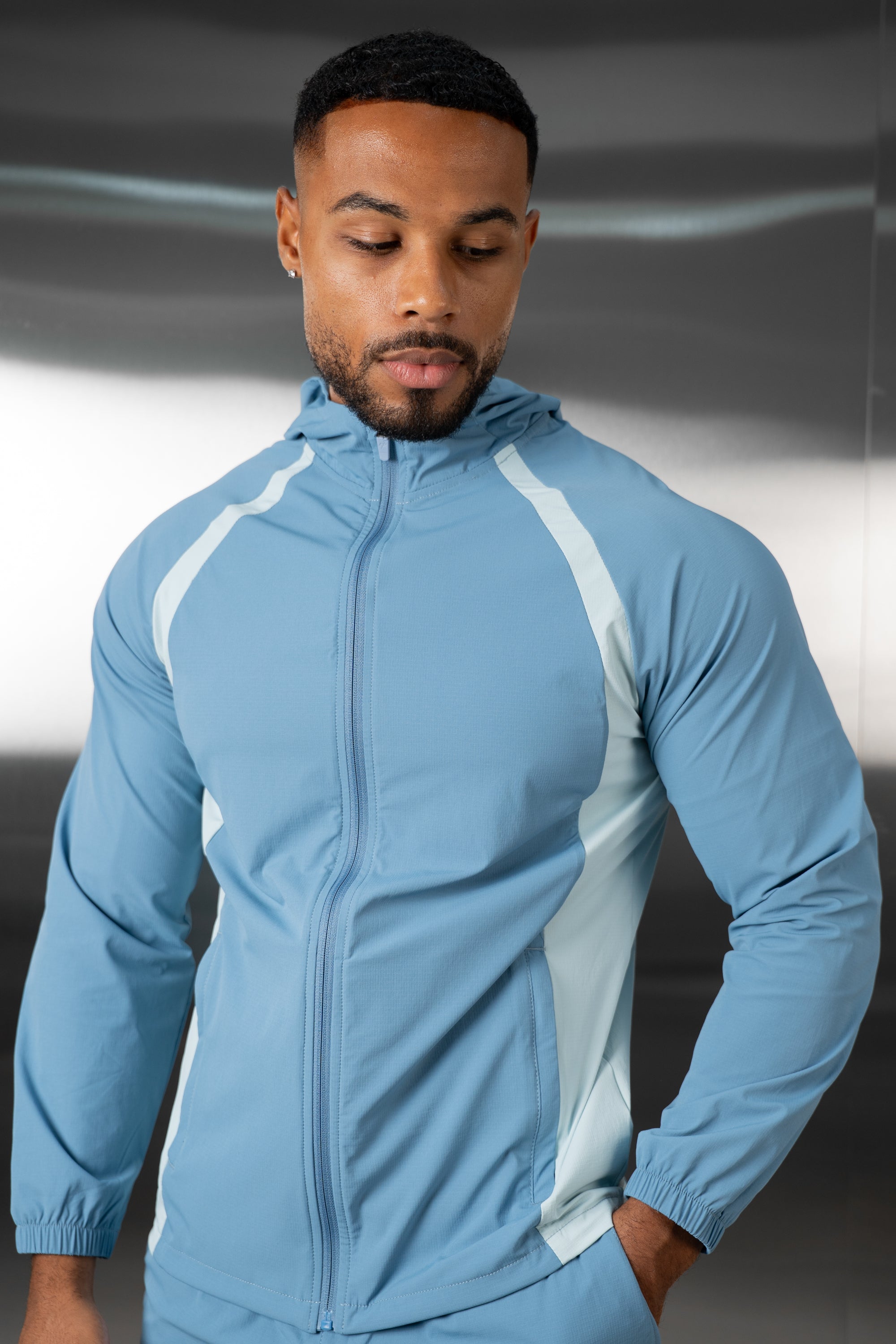 Synergy Technical Windbreaker Jacket - Pale Blue