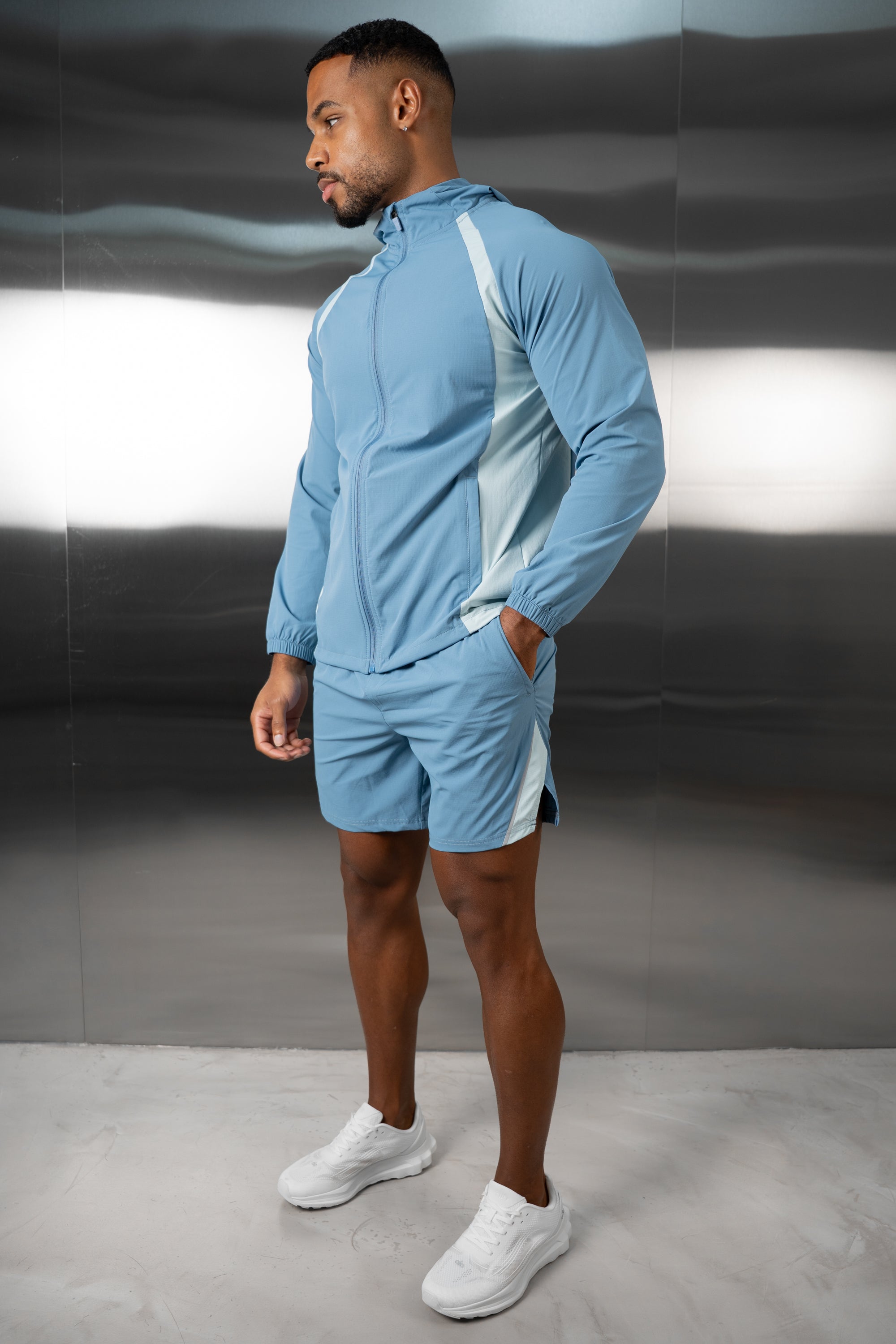 Synergy Technical Windbreaker Jacket - Pale Blue