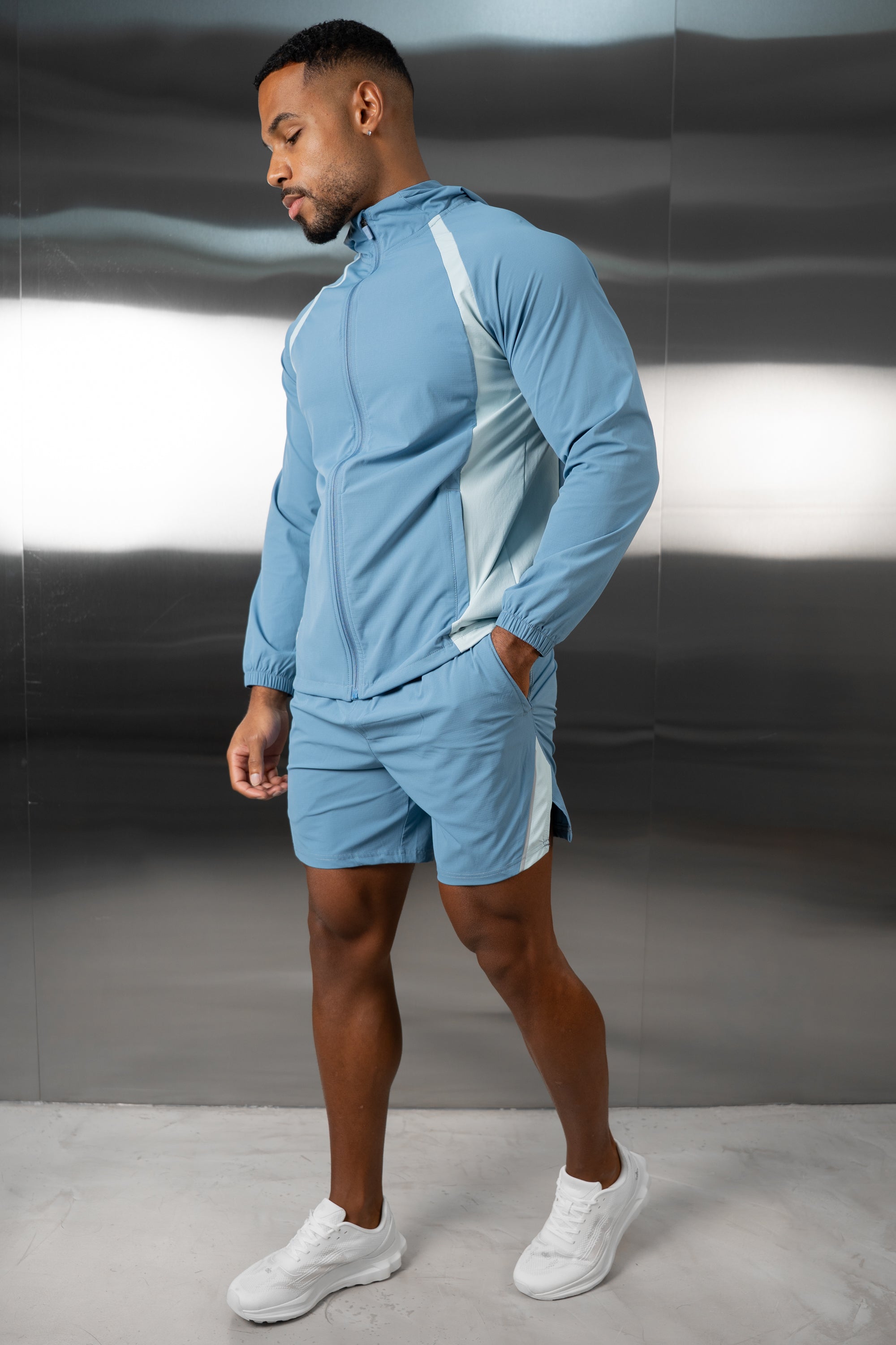 Synergy Technical Windbreaker Jacket - Pale Blue