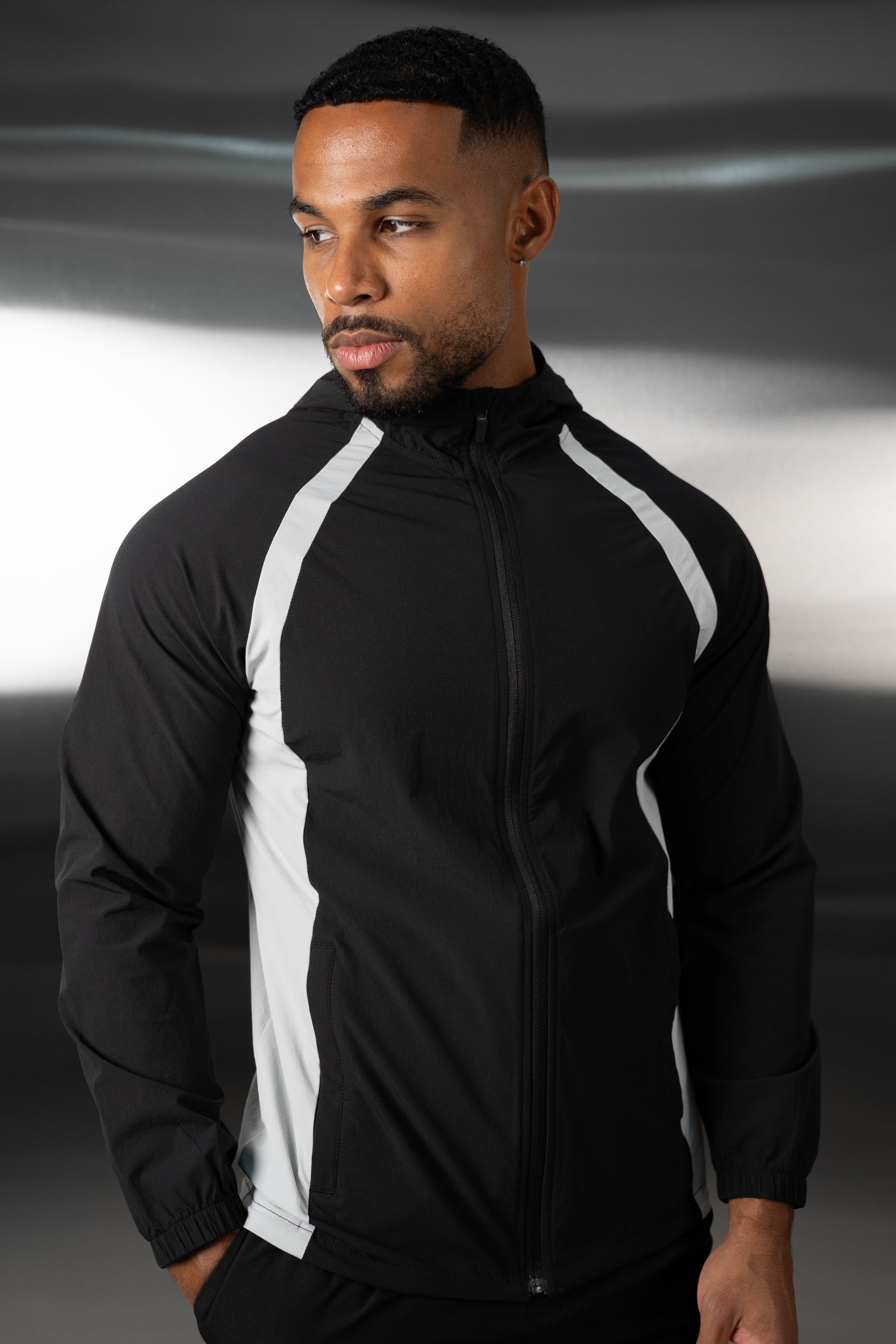 Synergy Technical Windbreaker Jacket - Black/Grey