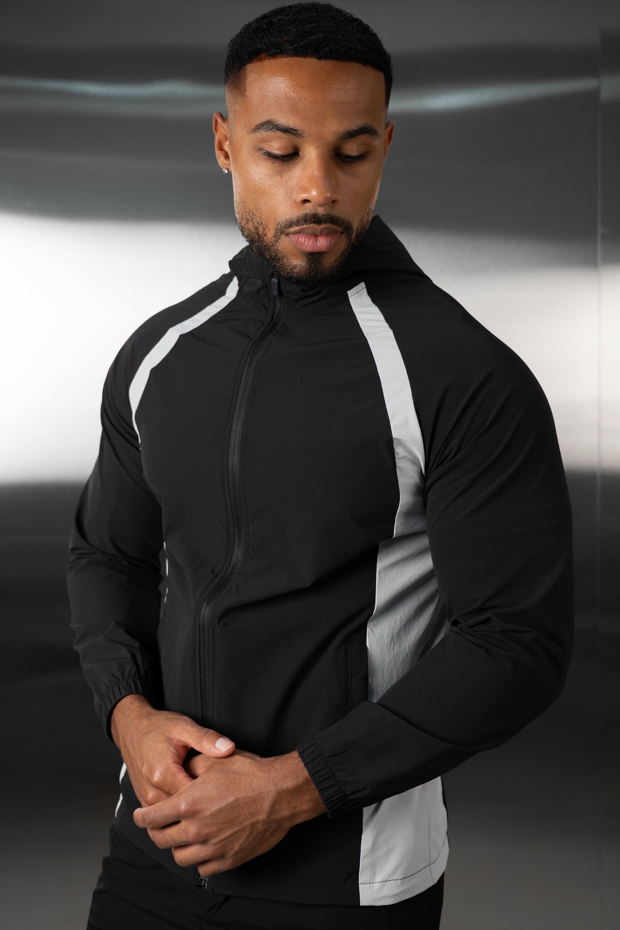 Synergy Technical Windbreaker Jacket - Black/Grey