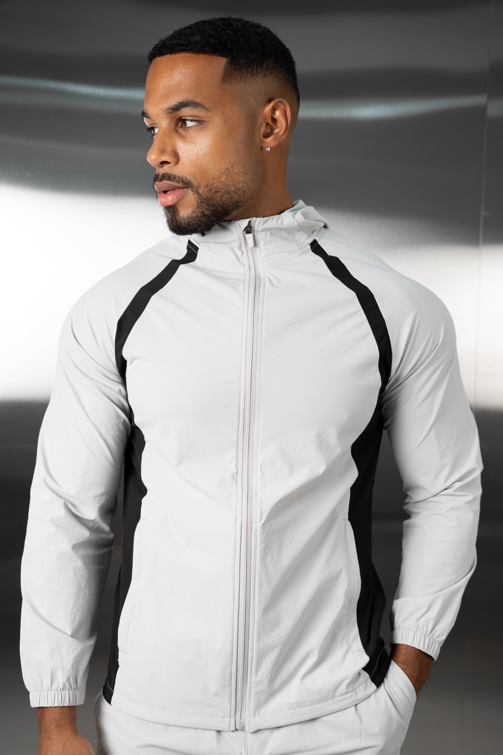 Synergy Technical Windbreaker Jacket - Grey/Black
