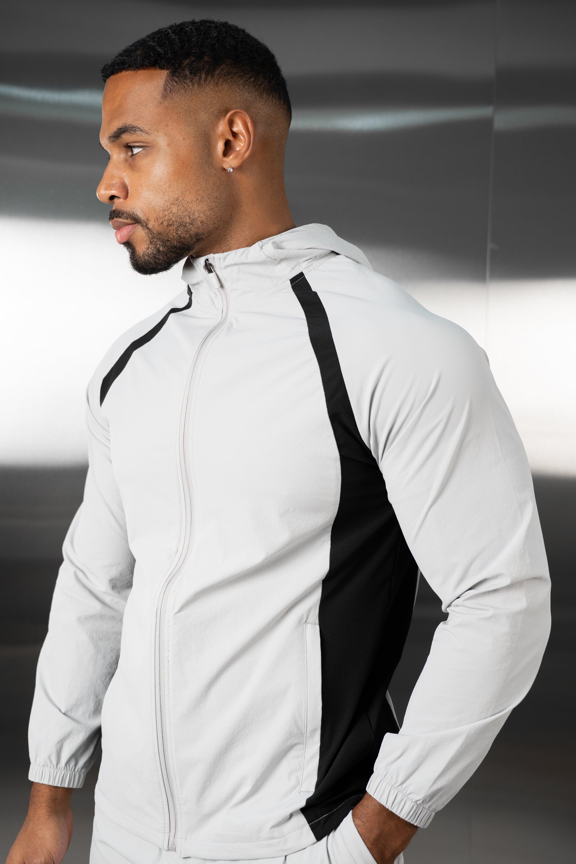 Synergy Technical Windbreaker Jacket - Grey/Black