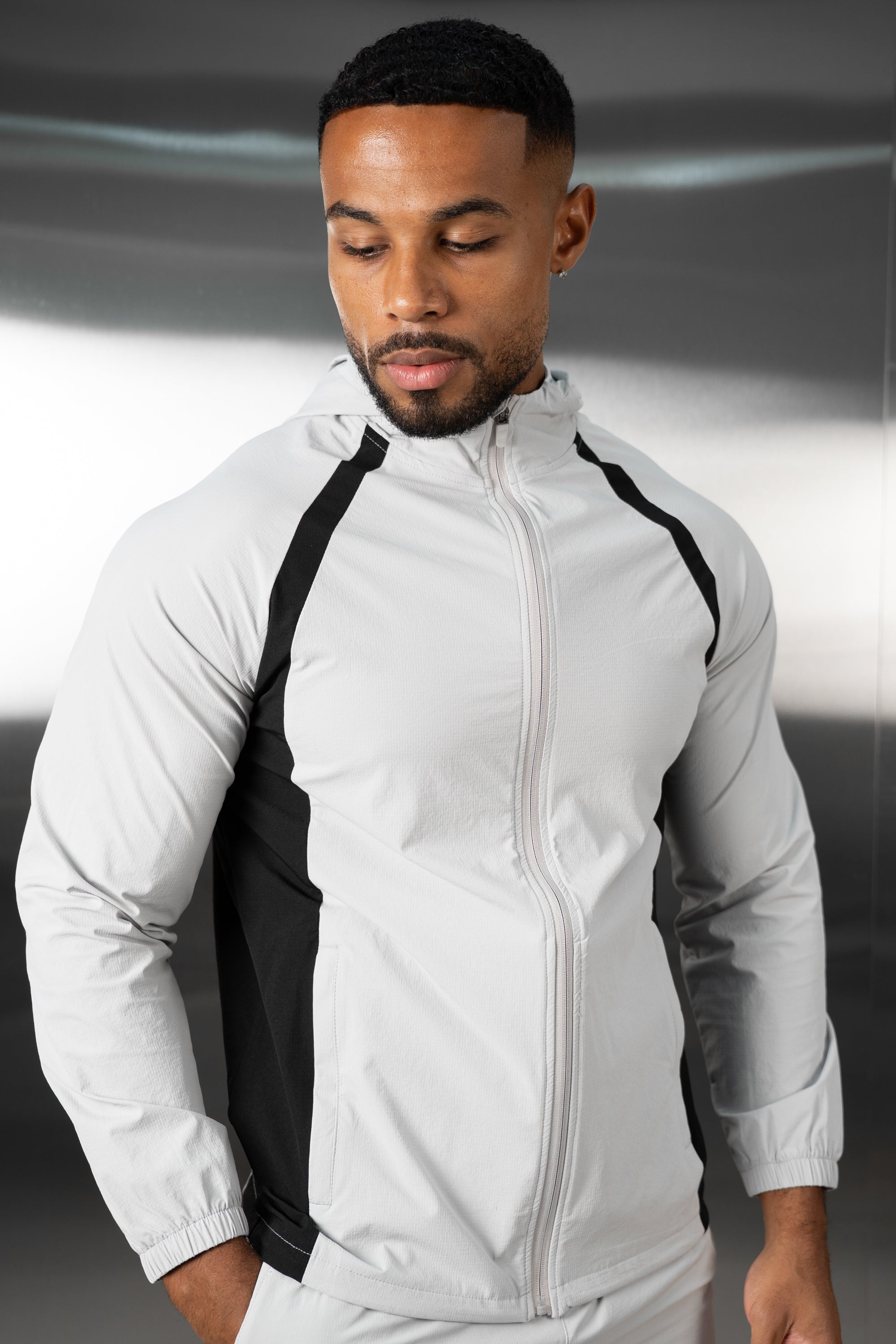 Synergy Technical Windbreaker Jacket - Grey/Black