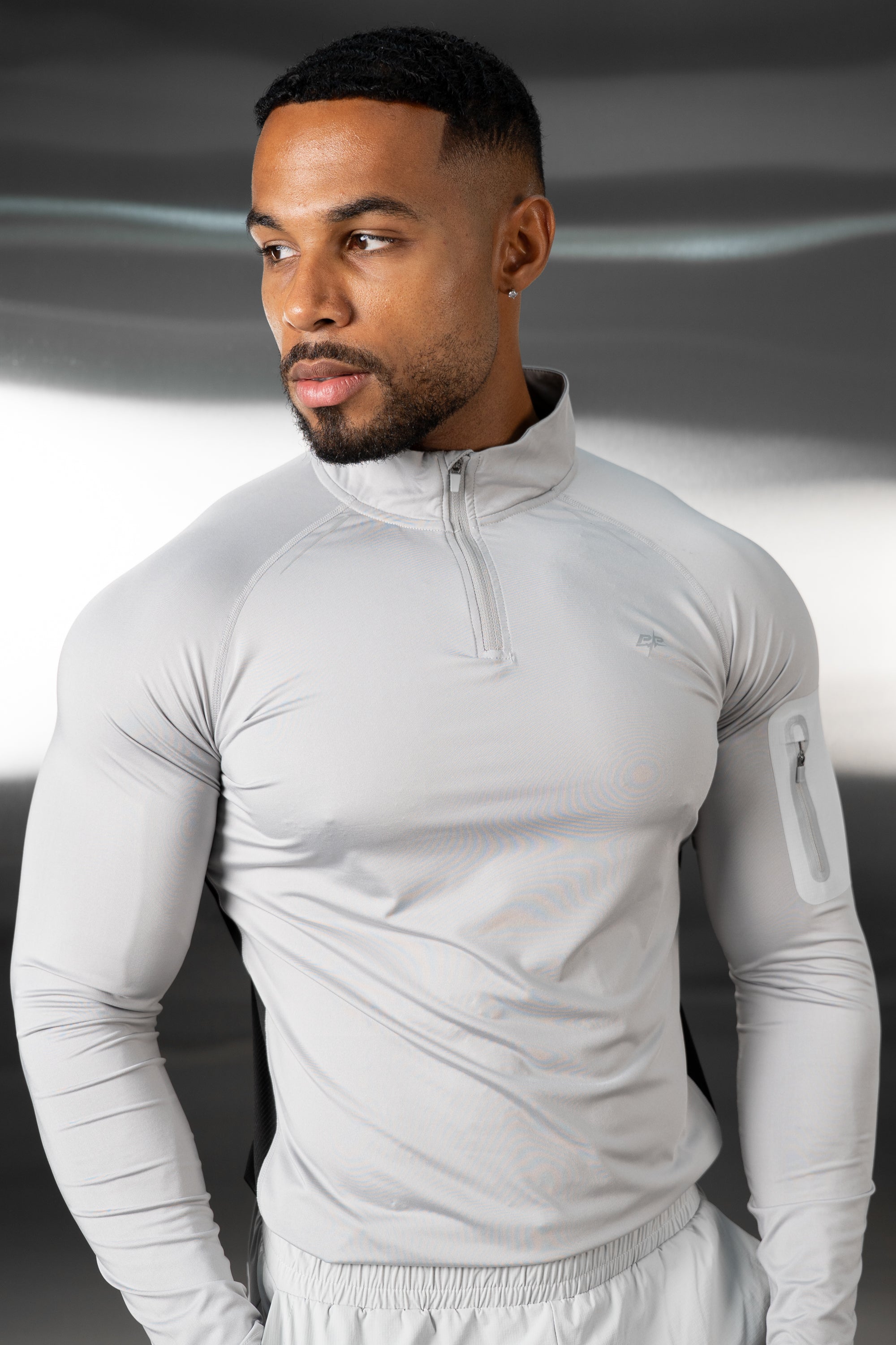 Synergy Quarter Zip Training Top - Grey/Black