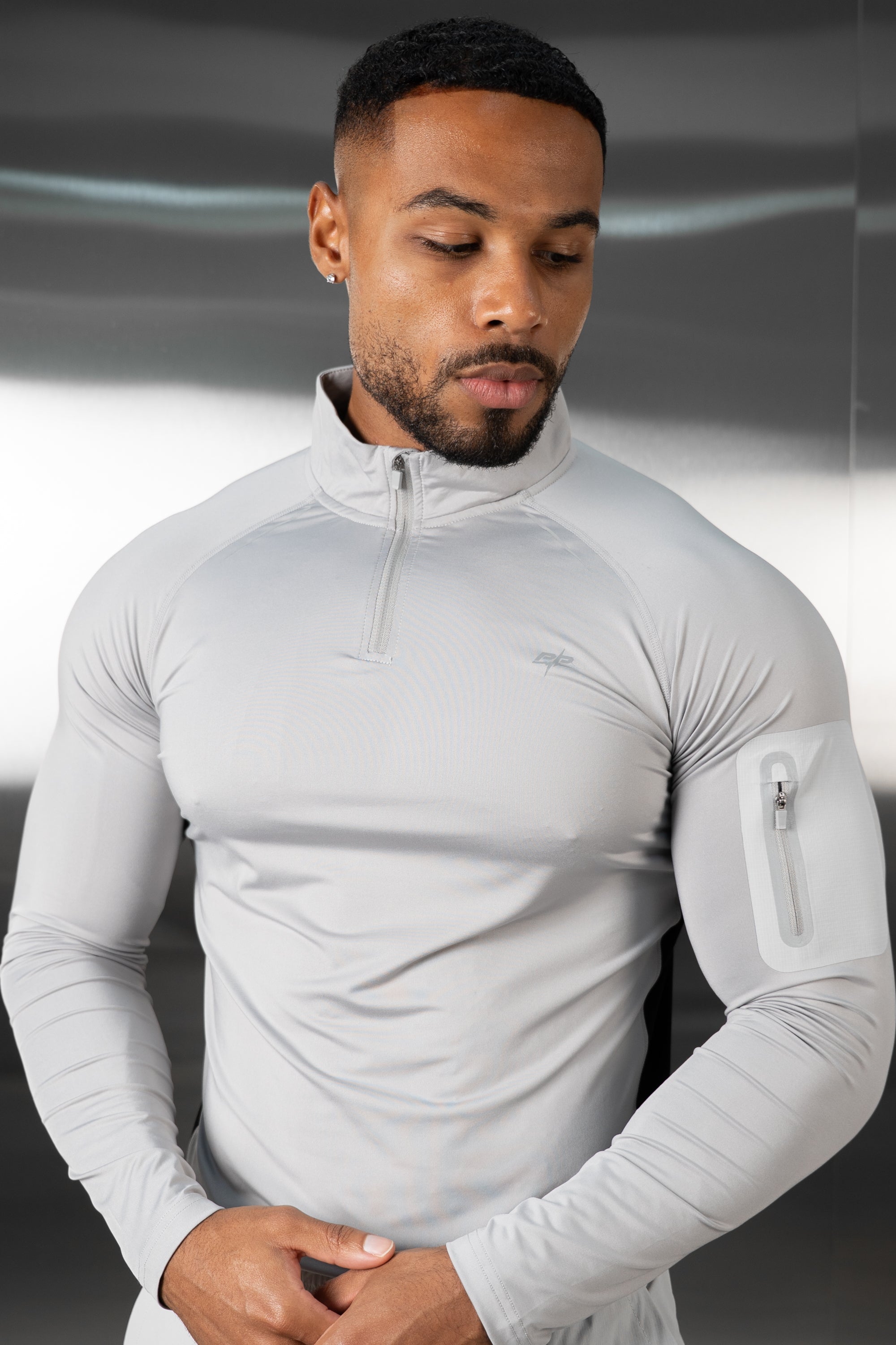 Synergy Quarter Zip Training Top - Grey/Black