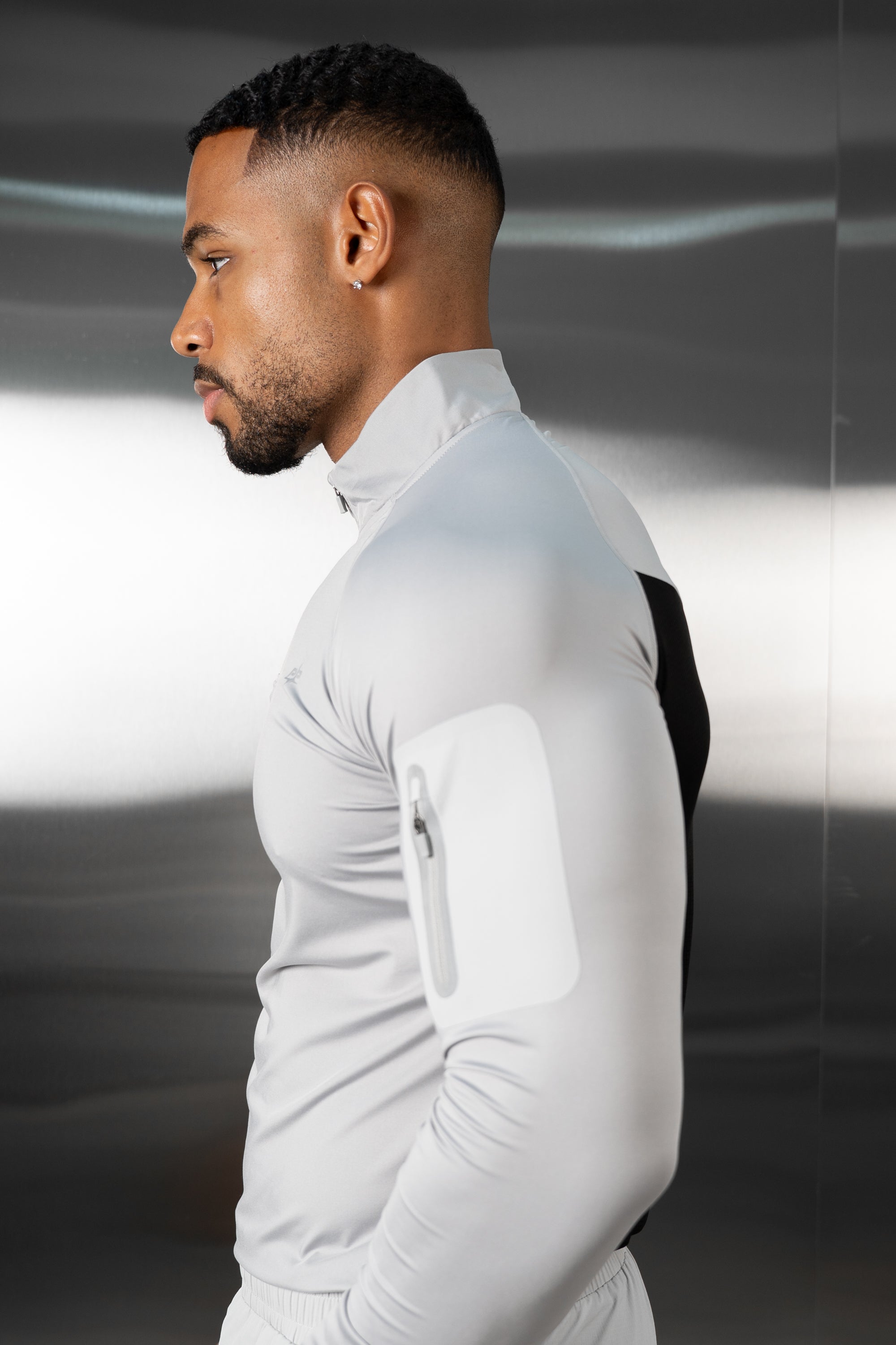 Synergy Quarter Zip Training Top - Grey/Black