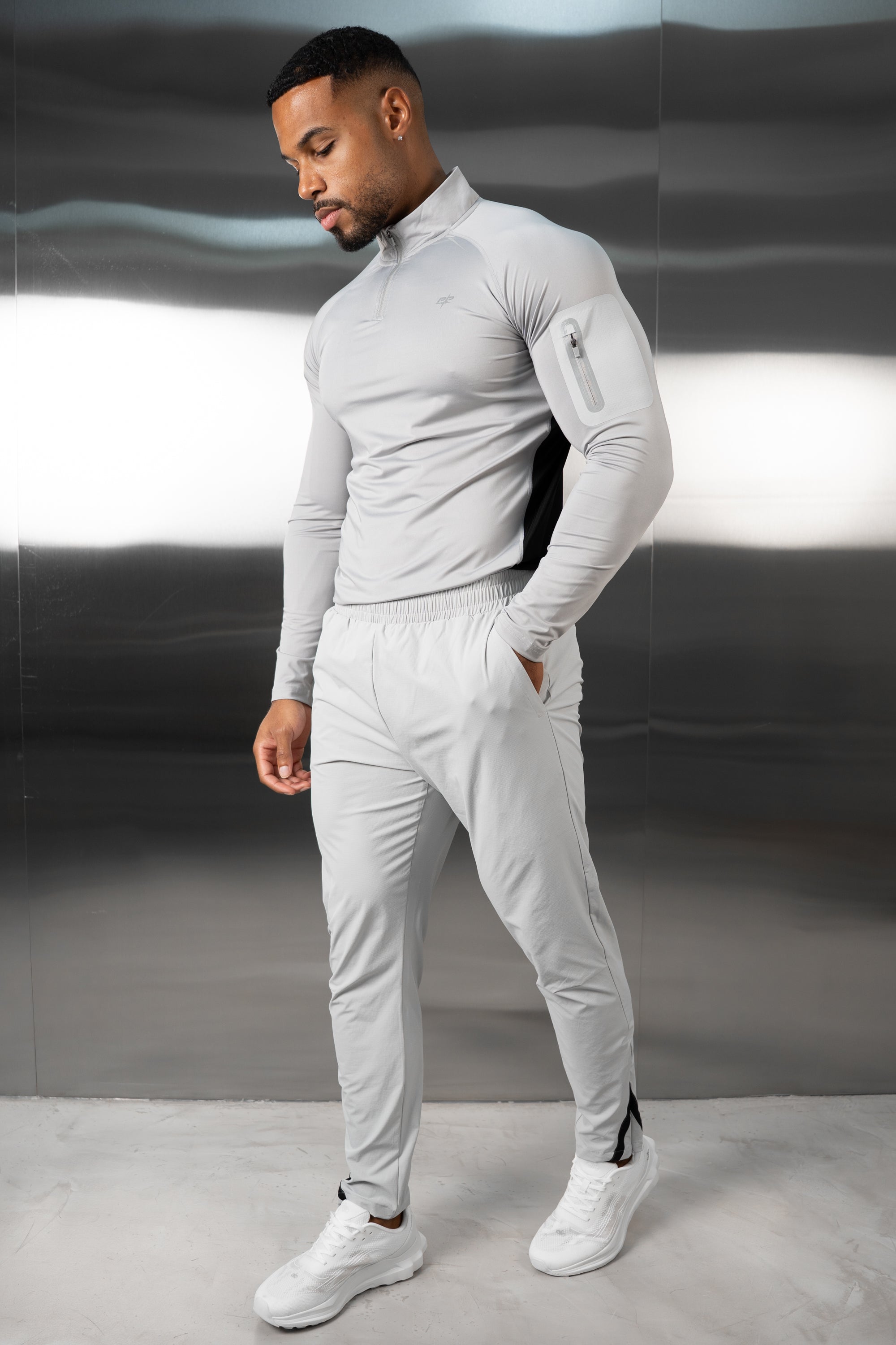 Synergy Quarter Zip Training Top - Grey/Black