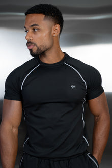 Contrast Stitch Training T-Shirt - Black
