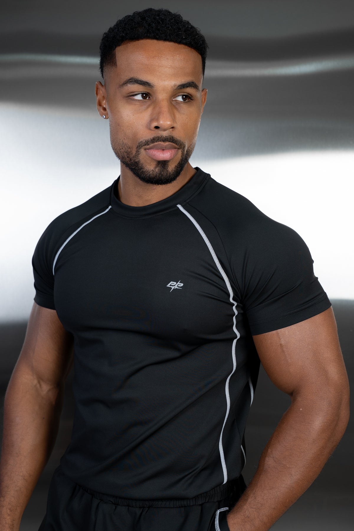 Contrast Stitch Training T-Shirt - Black
