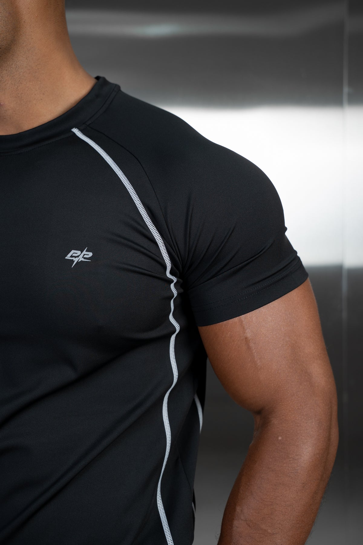 Contrast Stitch Training T-Shirt - Black