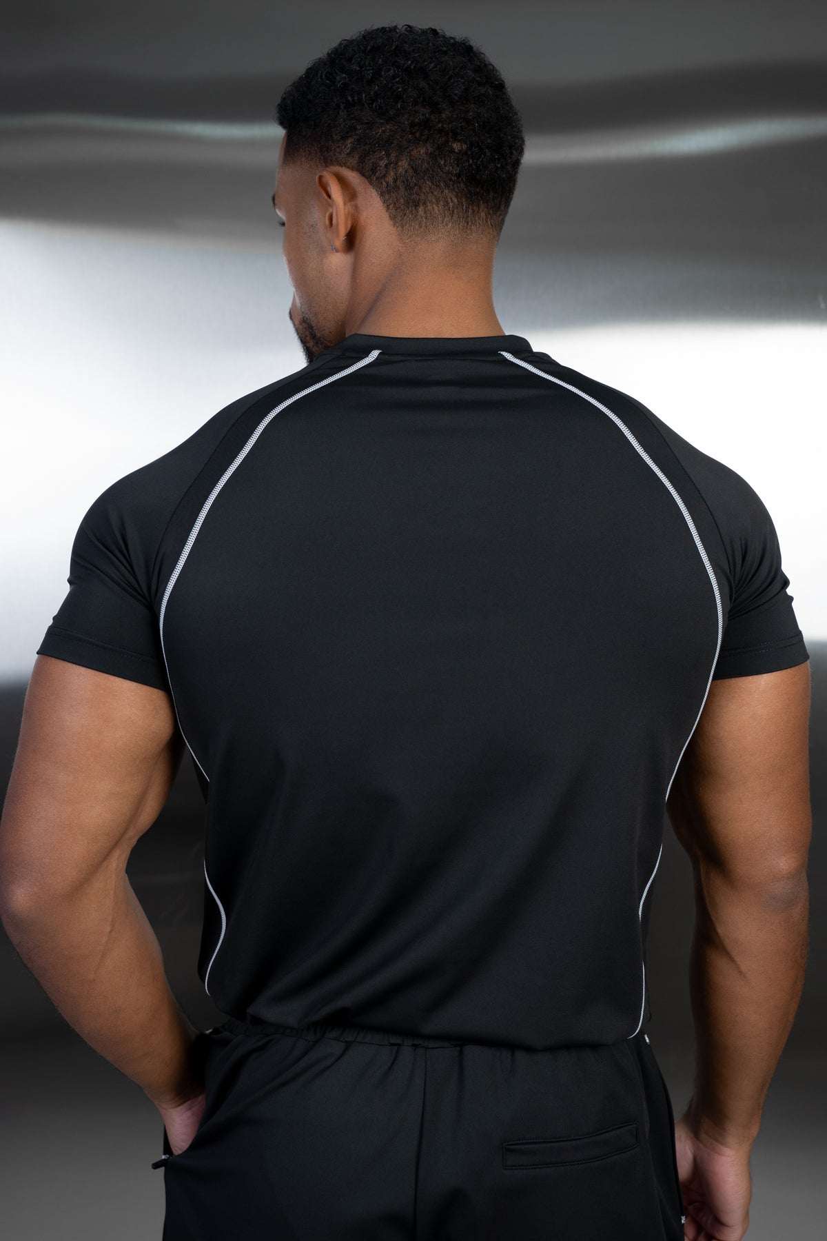 Contrast Stitch Training T-Shirt - Black