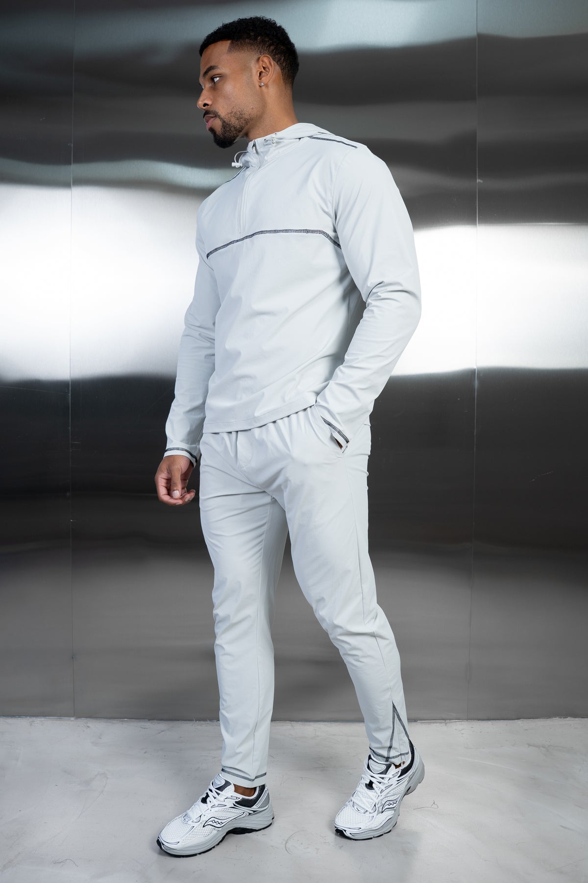 Contrast Stitch Technical Pant - Grey