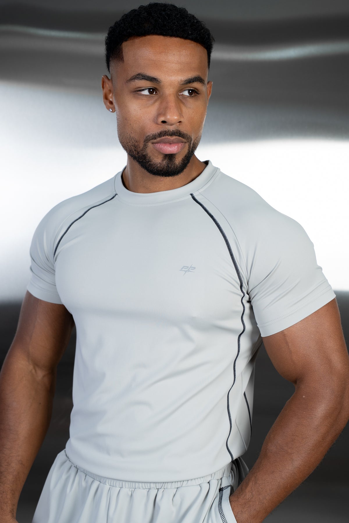 Contrast Stitch Training T-Shirt - Grey