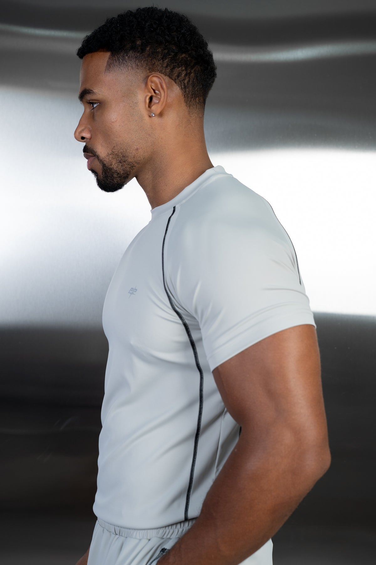 Contrast Stitch Training T-Shirt - Grey